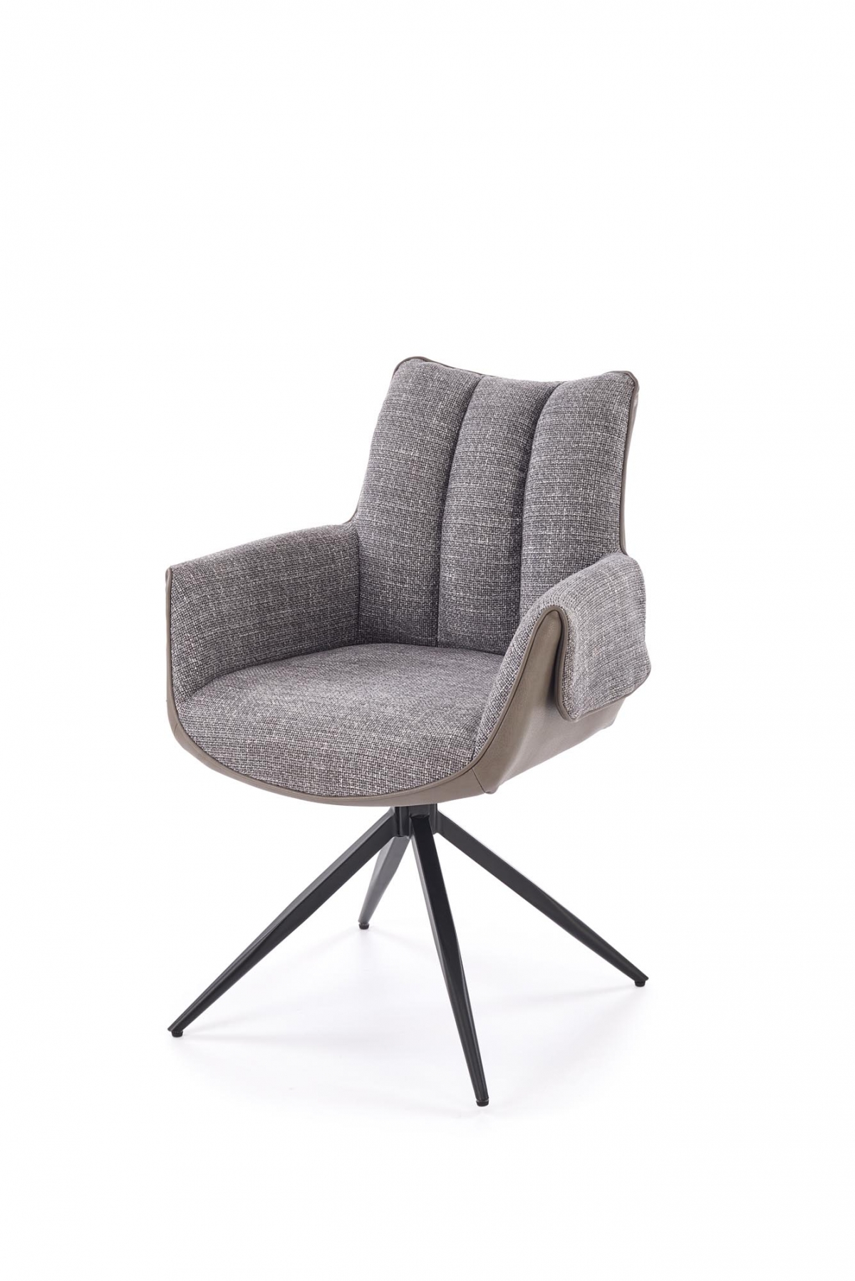 Otočné čalouněné křeslo Denaro - šedá židle čalouněné Denaro obrotowe - popelavá