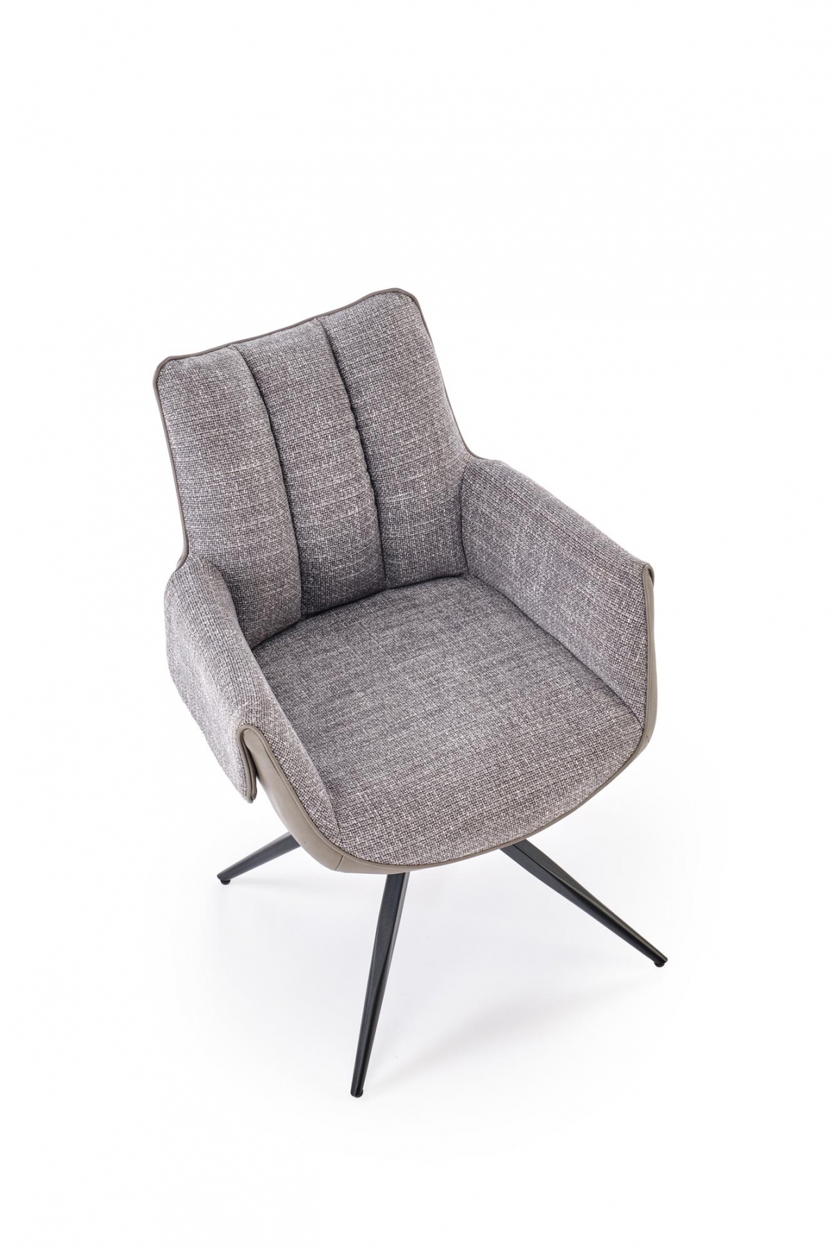 Otočné čalouněné křeslo Denaro - šedá židle čalouněné Denaro obrotowe - popelavá