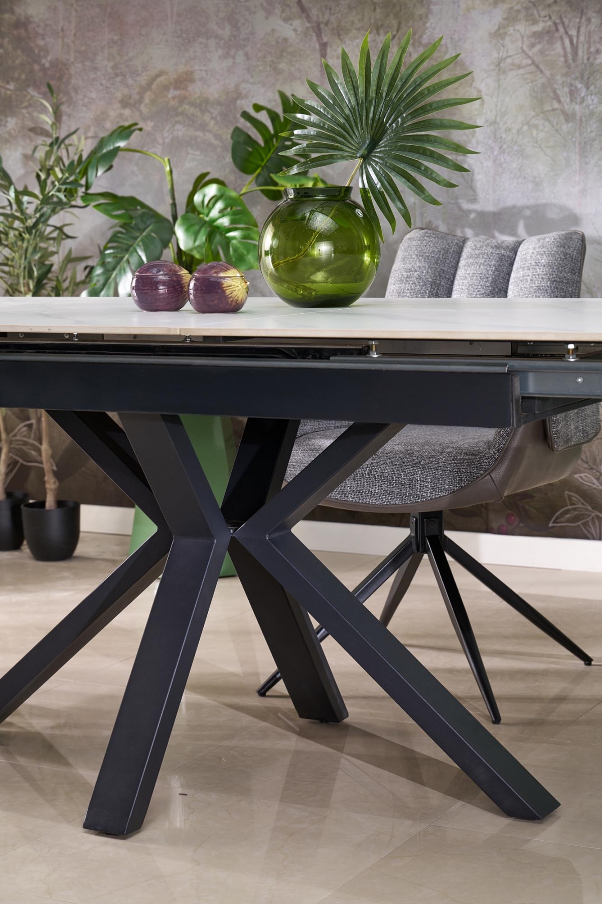 Otočné čalouněné křeslo Denaro - šedá židle čalouněné Denaro obrotowe - popelavá