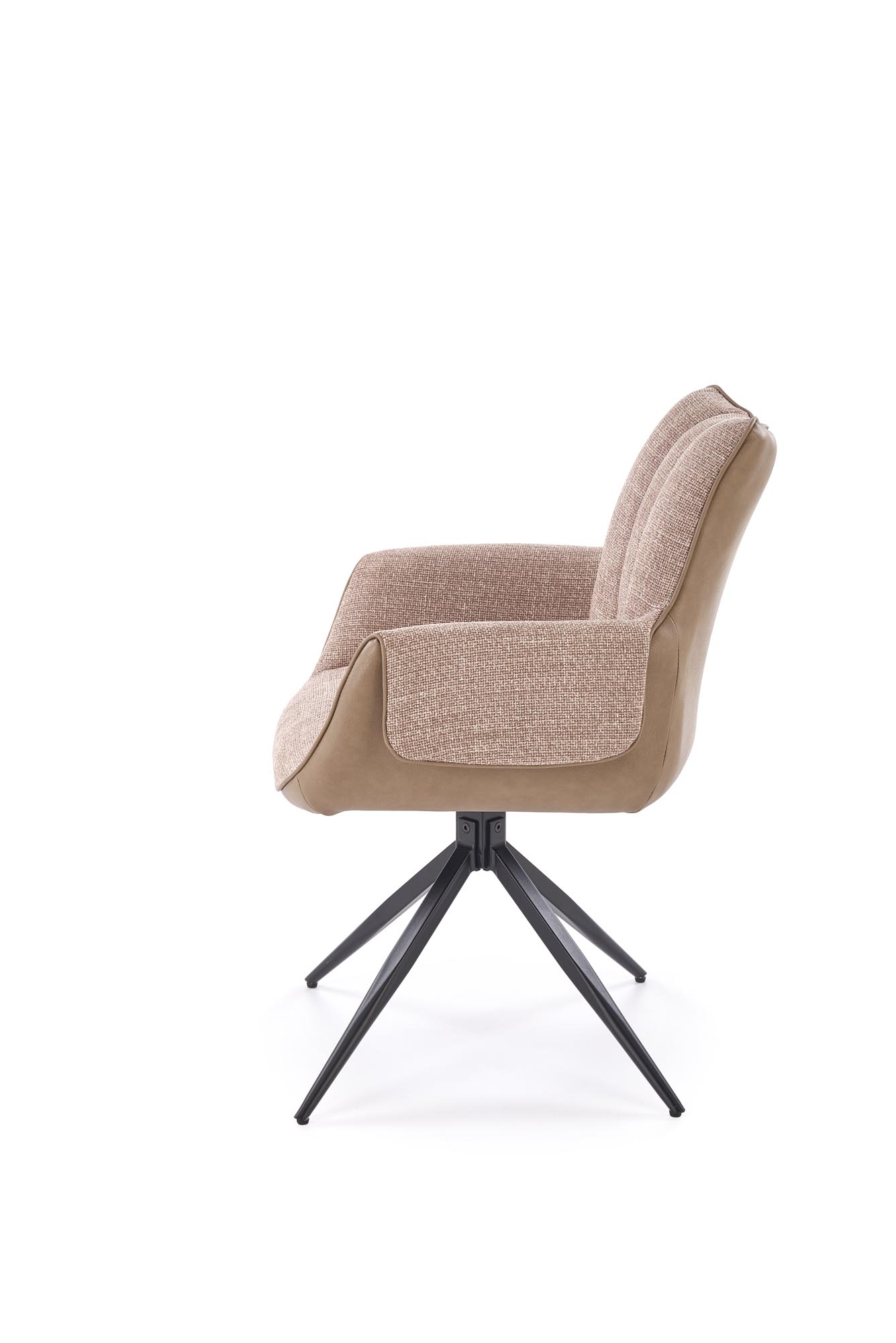 Otočená čalúnená stolička Denaro - hnedá Stolička čalúnená denaro otočna - Hnedý