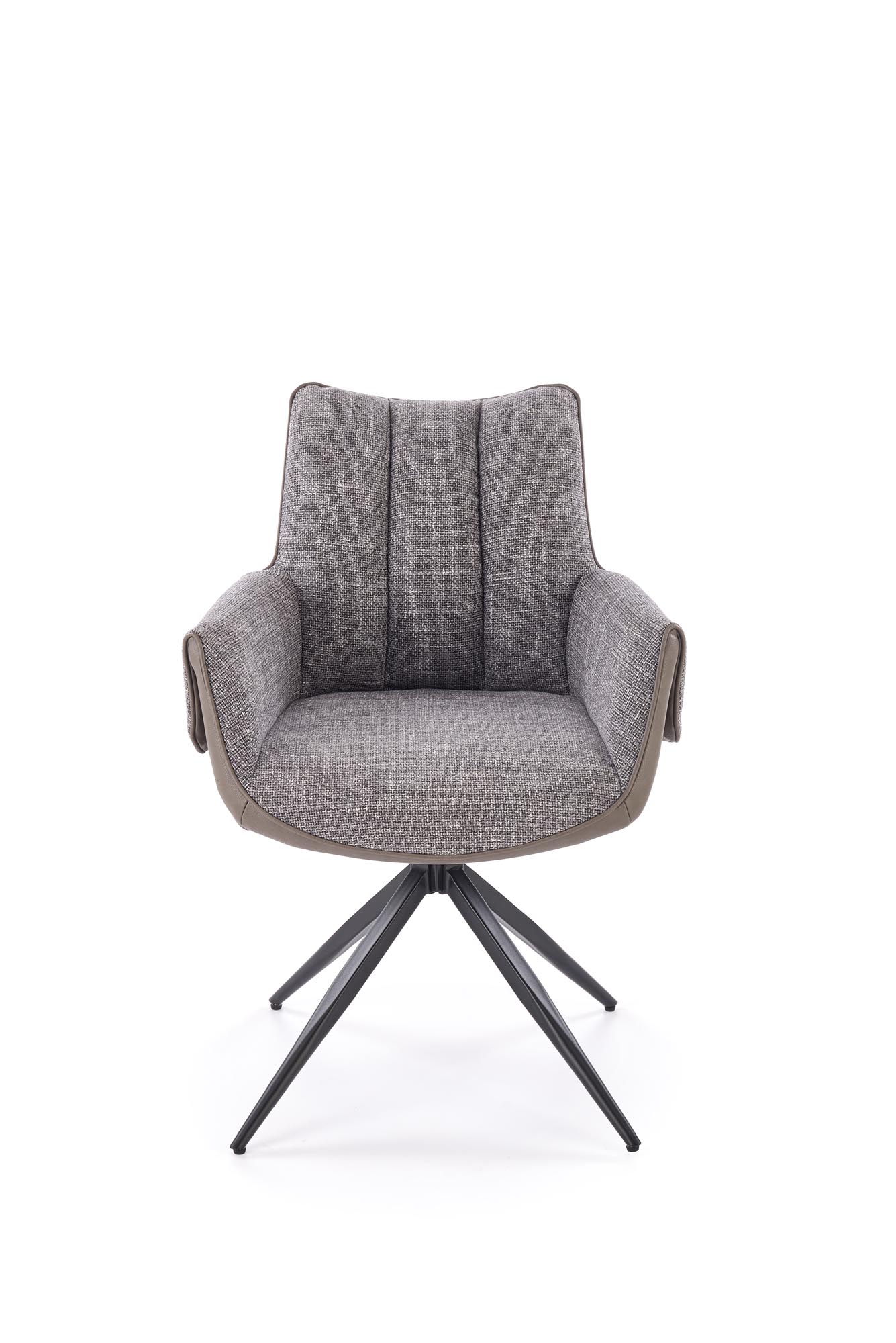 Otočné čalouněné křeslo Denaro - šedá židle čalouněné denaro obrotowe - popelavá