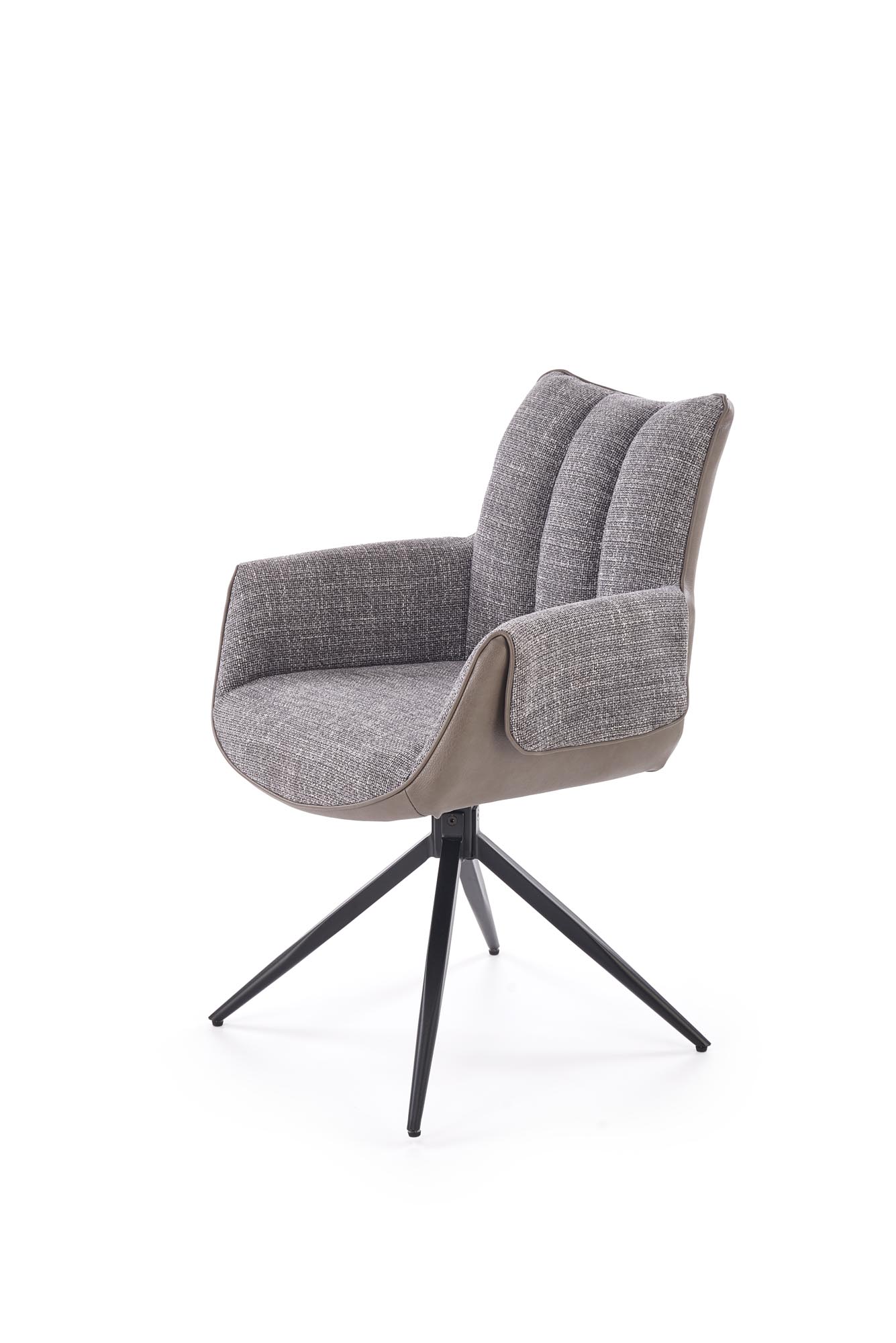 Otočné čalouněné křeslo Denaro - šedá židle čalouněné denaro obrotowe - popelavá