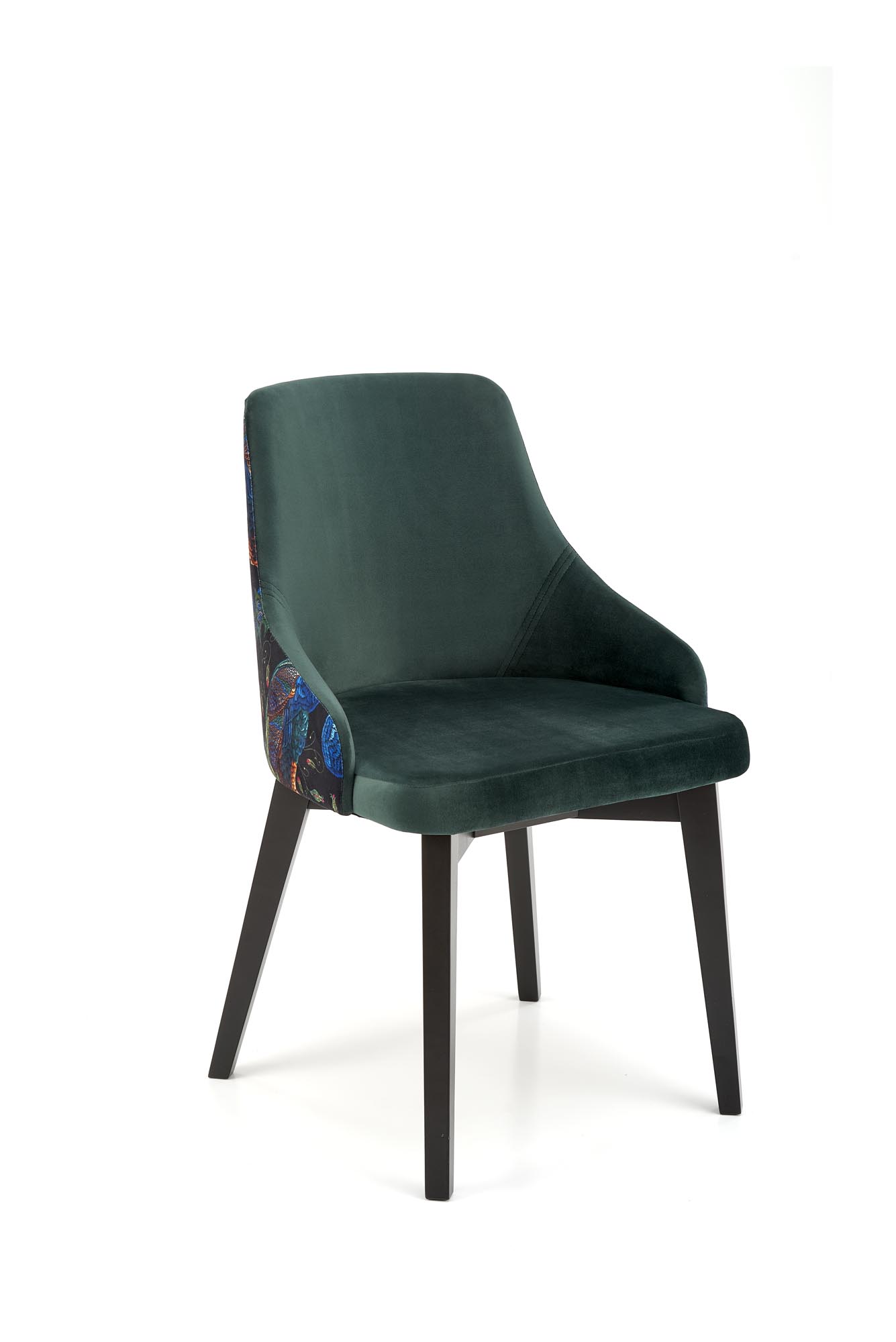 Scaun tapițat ENDO - negru / tap: BLUVEL 78 c. Verde Židle čalouněné endo - Černý / tmavý Zelený