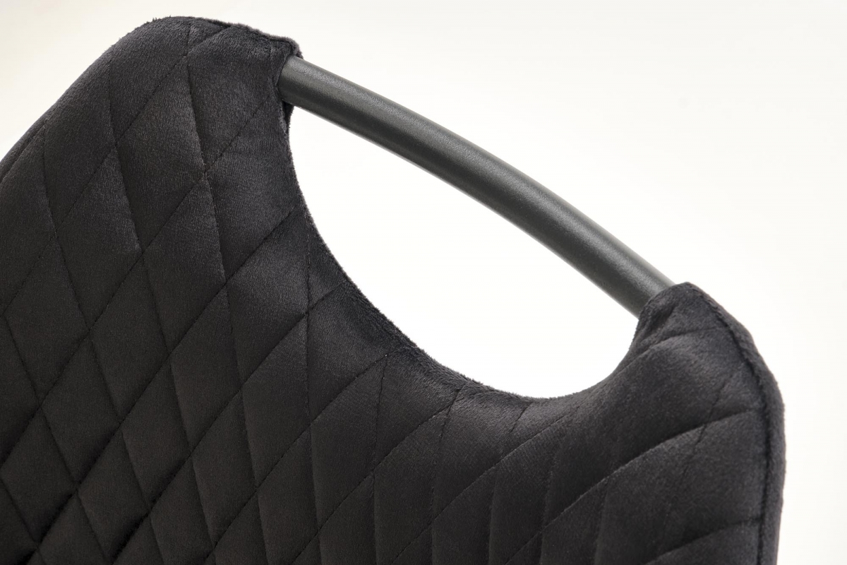 Čalouněná židle Ferina - černý samet / černé nožky židle čalouněné Ferina - černá welwet / Nohy černá