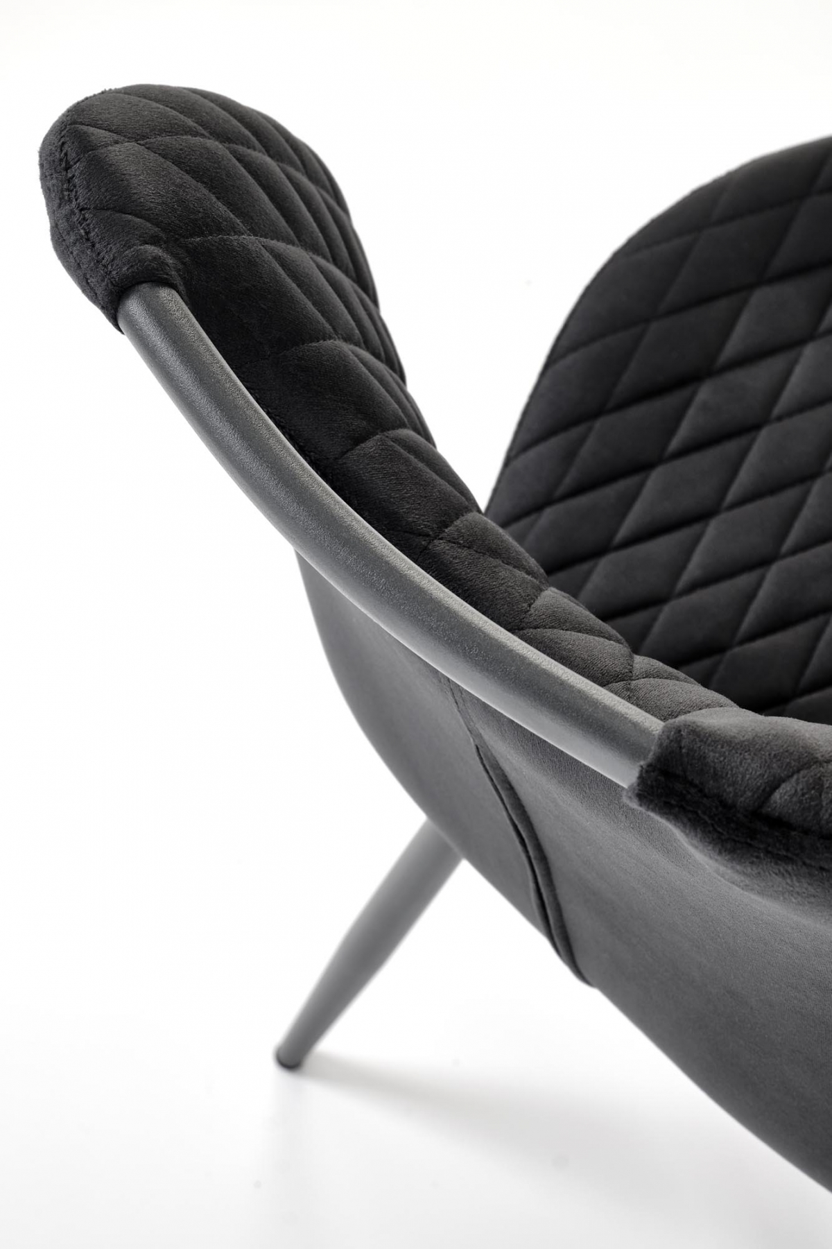 Čalouněná židle Ferina - černý samet / černé nožky židle čalouněné Ferina - černá welwet / Nohy černá