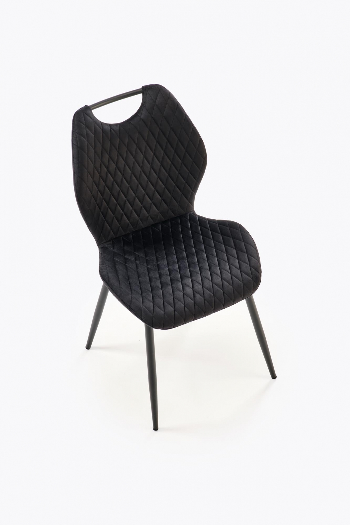 Čalouněná židle Ferina - černý samet / černé nožky židle čalouněné Ferina - černá welwet / Nohy černá