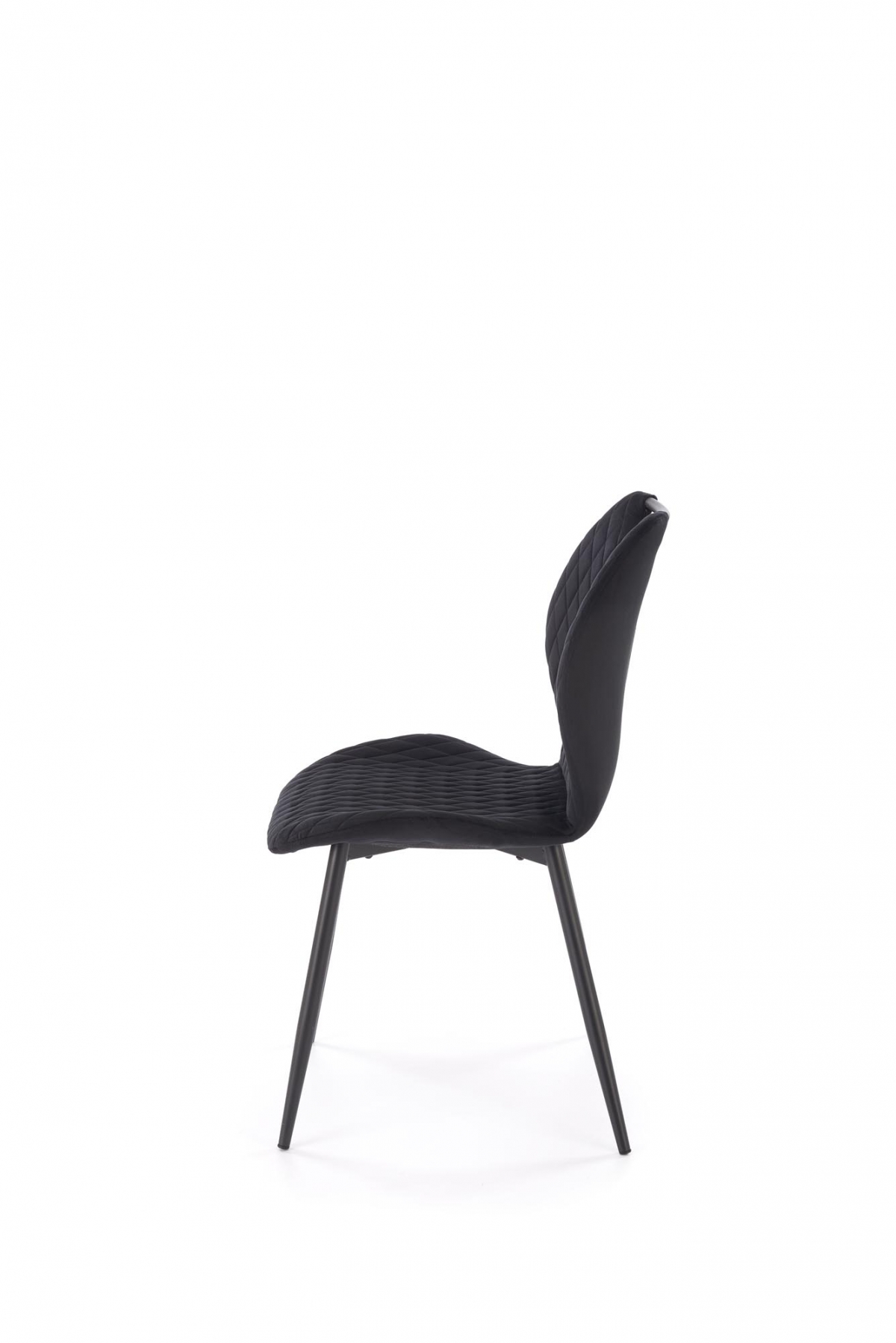 Čalouněná židle Ferina - černý samet / černé nožky židle čalouněné Ferina - černá welwet / Nohy černá