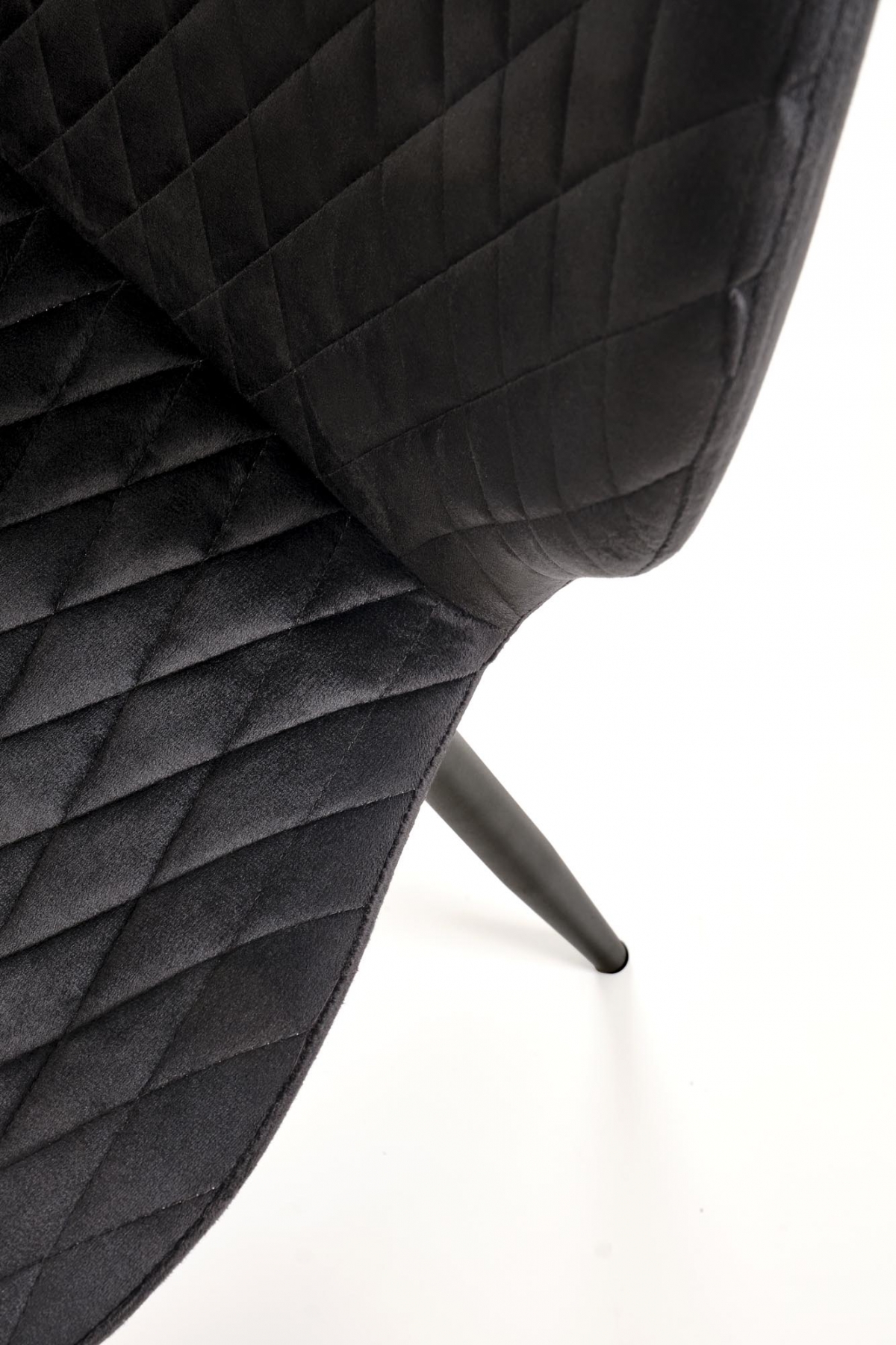 Čalouněná židle Ferina - černý samet / černé nožky židle čalouněné Ferina - černá welwet / Nohy černá