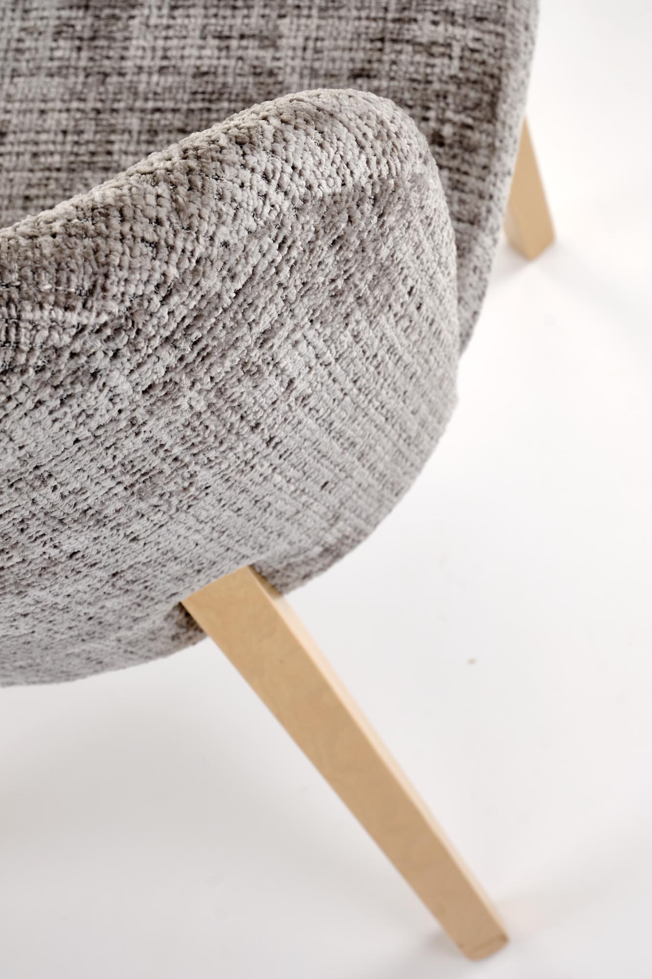 Čalouněná jídelní židle Isario - šedá Cremona 96 / dub přírodní židle čalouněné isario - popelavá cremona 96 / dub přírodní