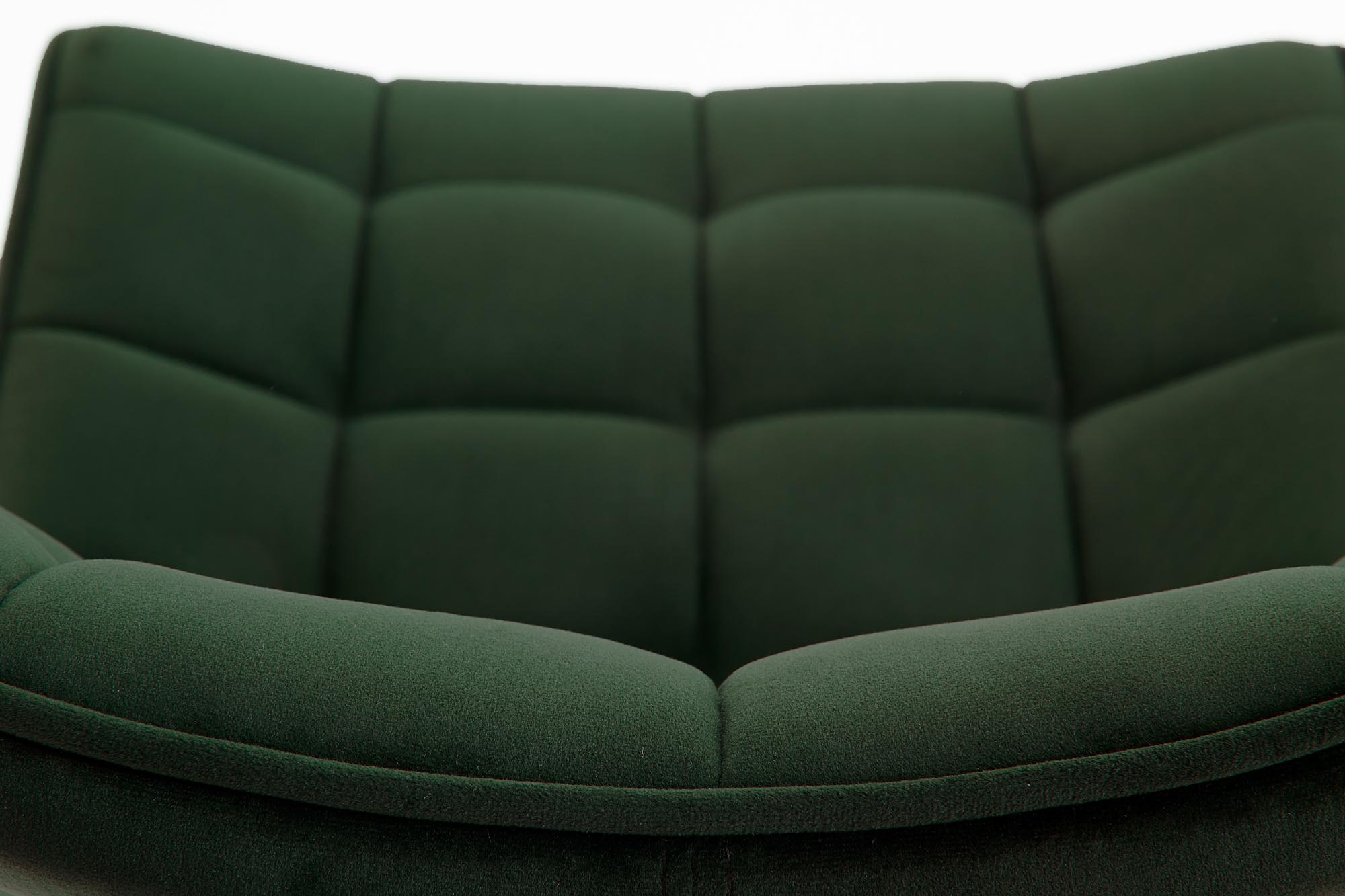 Čalúnená stolička K332 s kovovými nohami - tmavozelená Stolička čalúnená k332 - tmavý Zelený