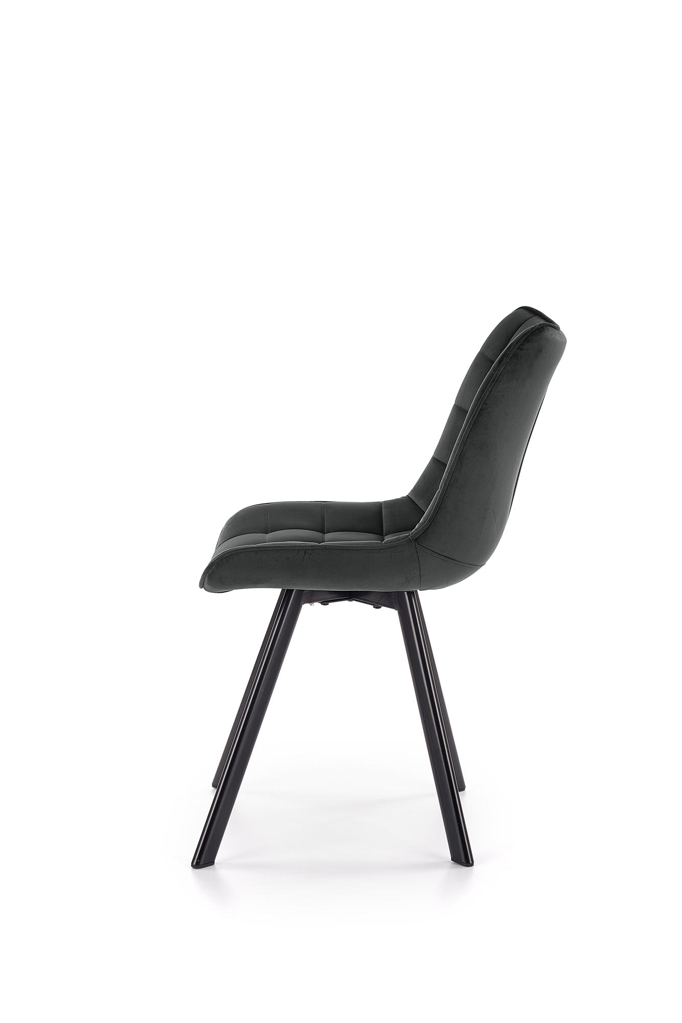 Čalúnená stolička K332 s kovovými nohami - čierna / sivá Stolička čalúnená k332 - Čiernyyy/tmavý popol