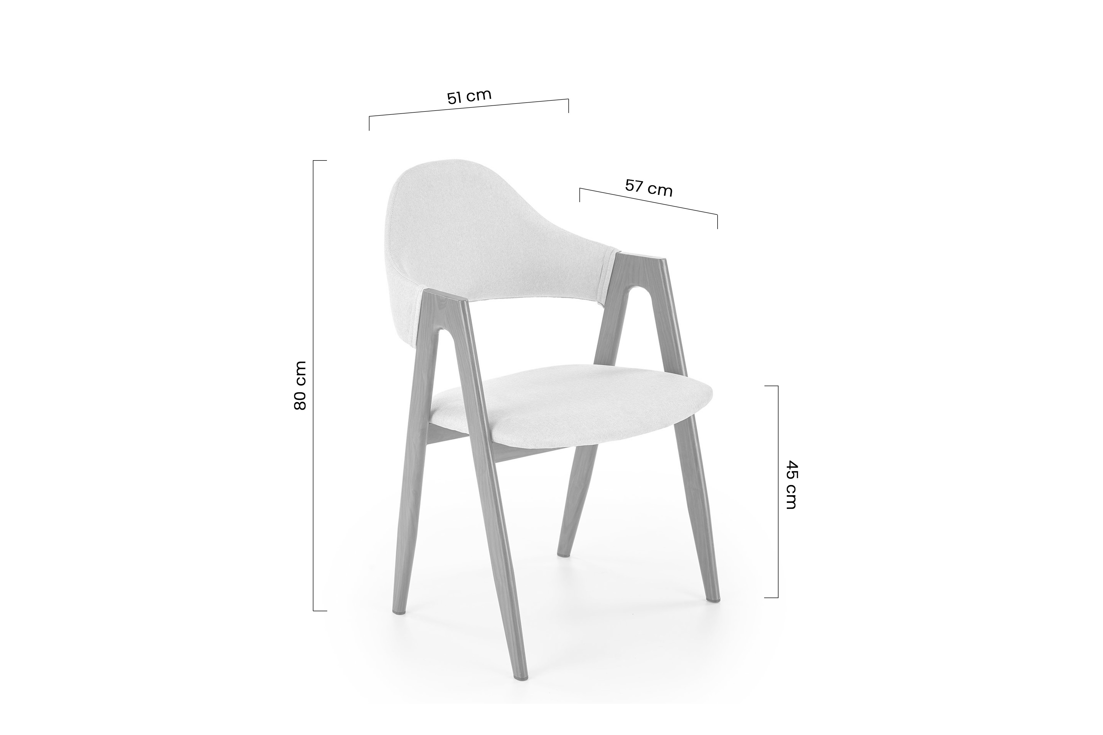 Čalouněná židle Viles - šedá židle čalouněné K344 - popelavá