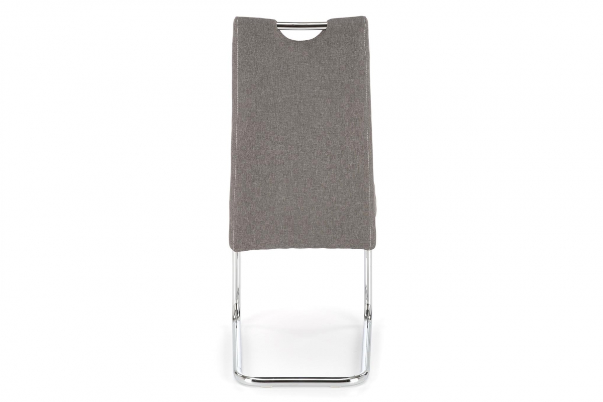 Čalúnená stolička K349 - sivá / chrómové nohy Stolička čalúnená K349 - popol