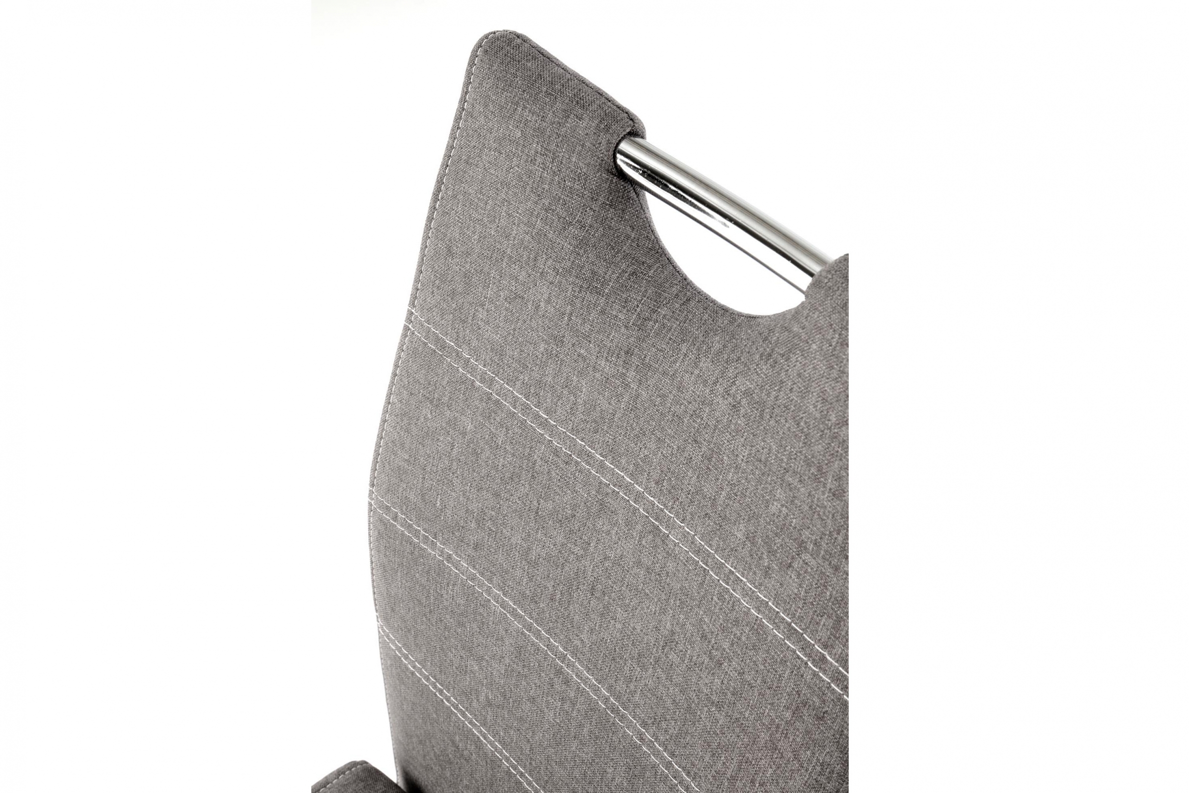 Čalúnená stolička K349 - sivá / chrómové nohy Stolička čalúnená K349 - popol