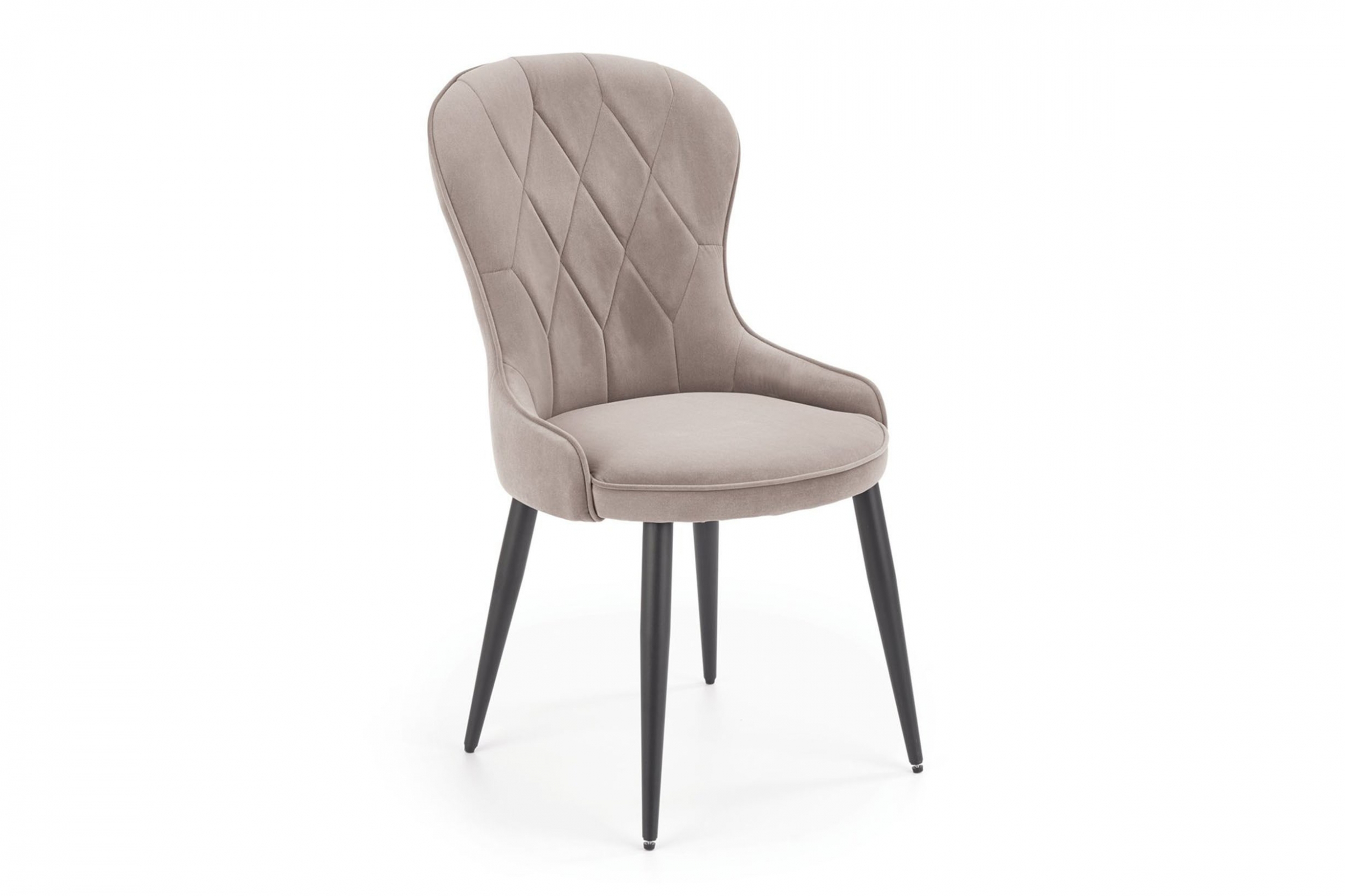 Jedálenská stolička Dolori - béžový zamat Bluvel 40 / čierna Stolička čalouněné Dolori - béžový welwet Bluvel 40