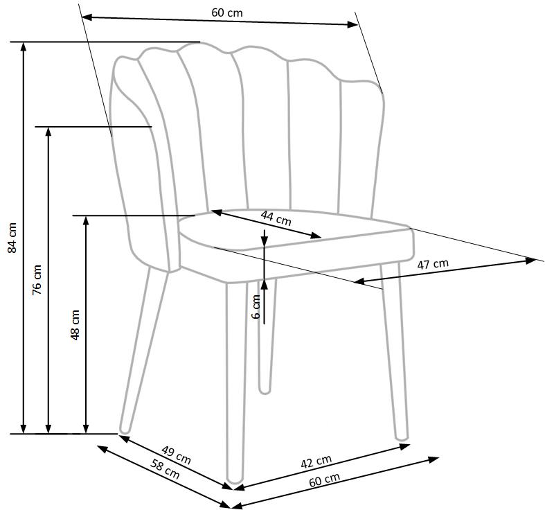Židle čalouněná K386 - Popelavá Židle čalouněné k386 - Popelový