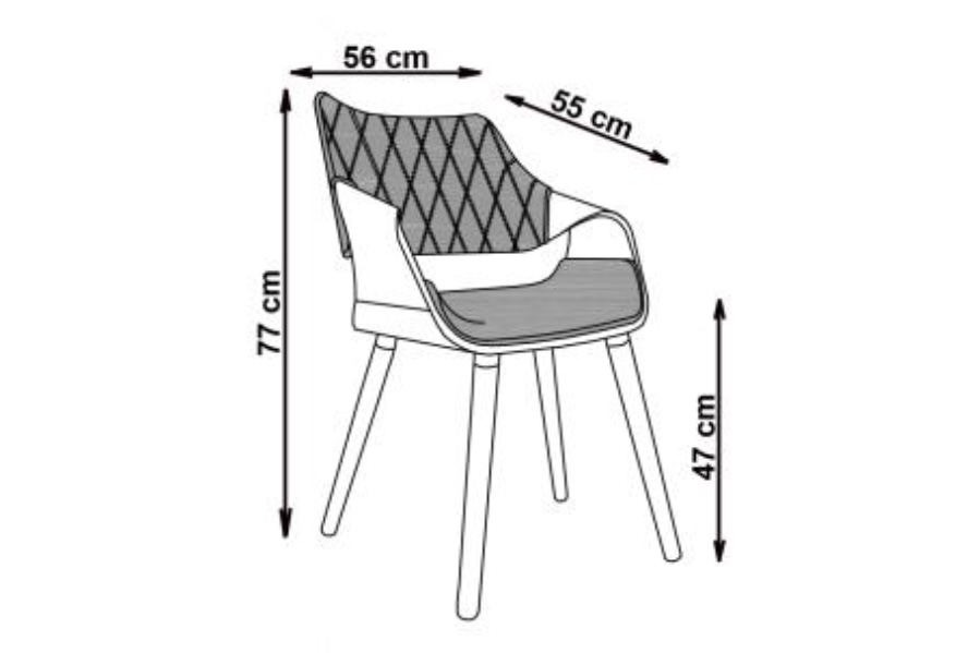 Čalouněné křeslo Merin - jasan / světlý dub židle čalouněné K396 - popelavá / světlý dub