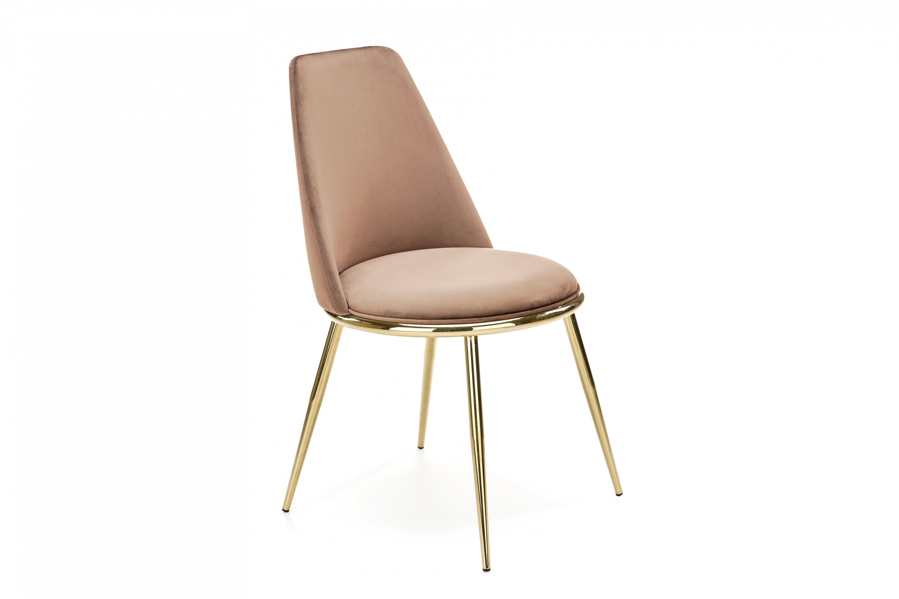 Jedálenská stolička Lizaro - béžový zamat Bluvel 28 / zlatá Stolička čalouněné K460 - béžový welwet Bluvel 28 / zlote nožičky