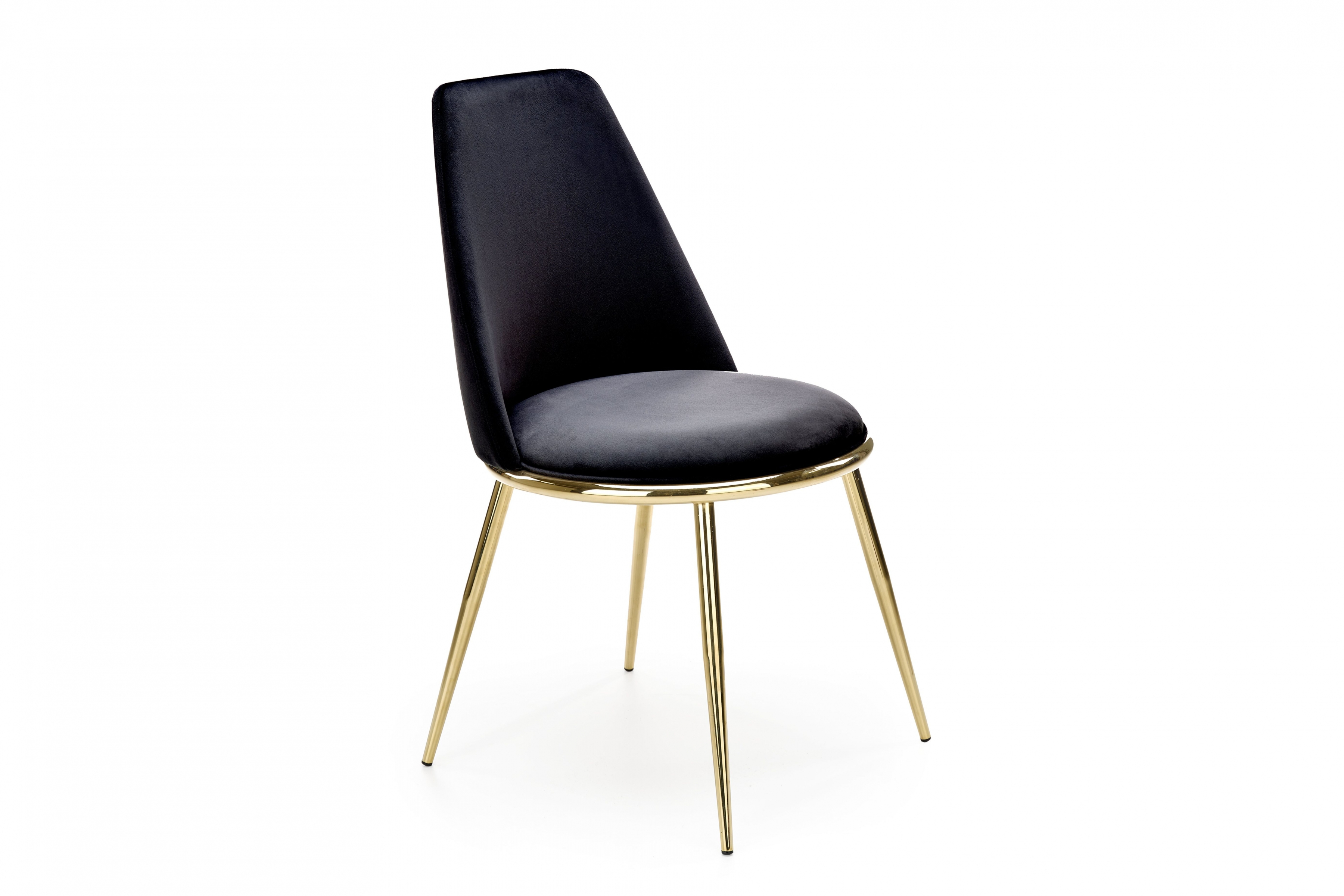 Jedálenská stolička Lizaro - čierny zamat Bluvel 19 / zlatá Stolička čalouněné K460 - Čierny welwet Bluvel 19 / zlote nožičky