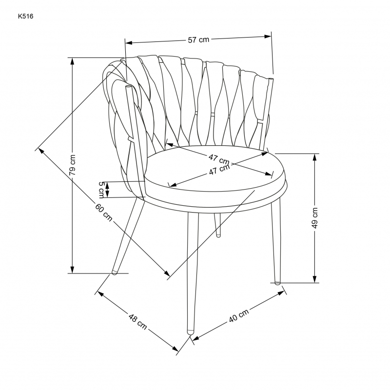 K516 Židle Popelový židle čalouněné k516 - Popelový