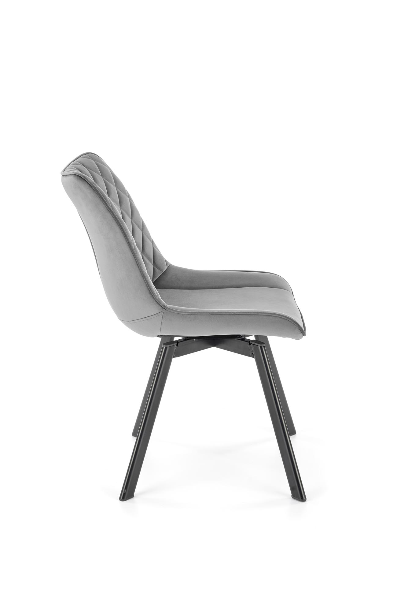 K520 Židle Nohy - čierna, Sedák - tmavý popel (1p=2szt) Židle čalouněné k520 - tmavý popel