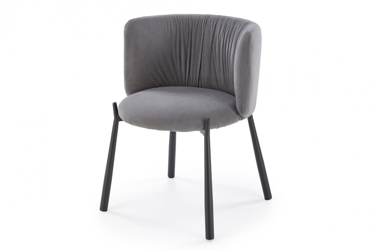 Jídelní židle K531 - popelavý samet Mavel 14 / černé nohy židle čalouněné K531 - popelavá welwet Mavel 14 / černá Nohy