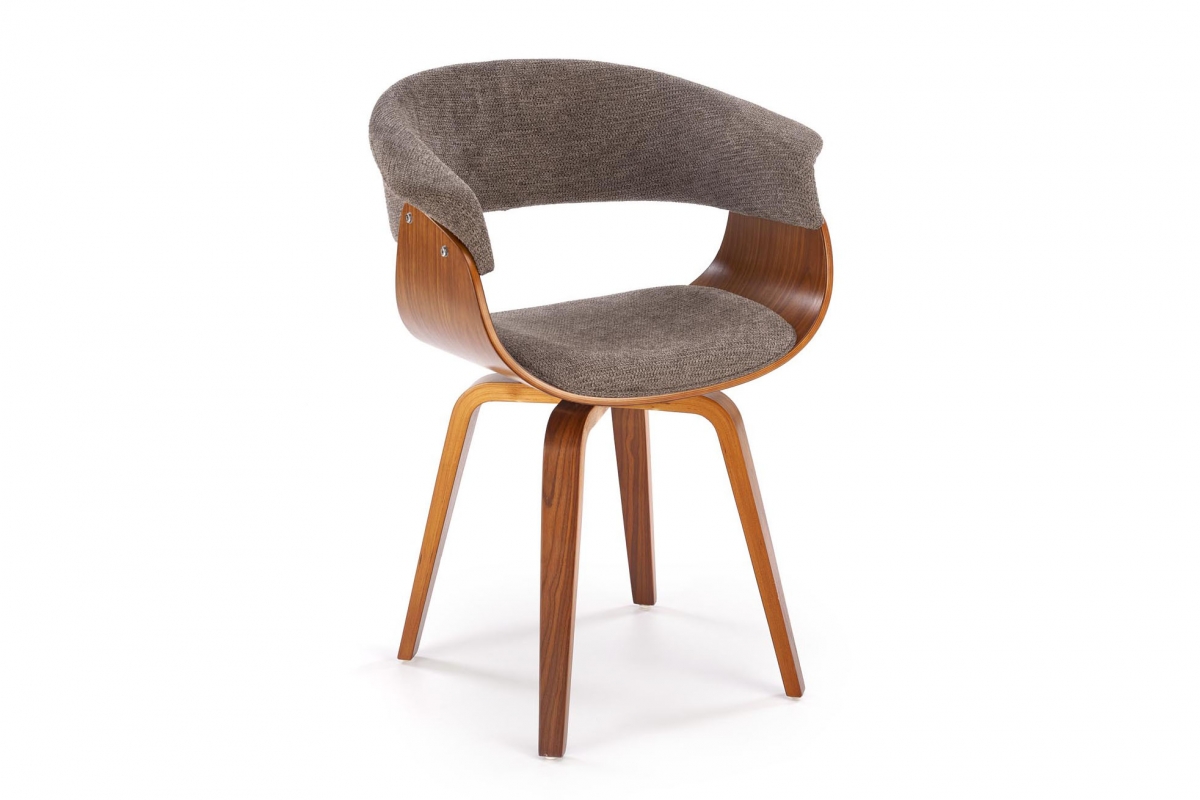 Čalouněná židle Fioren - šedý šenil Aragon 97 / ořech židle čalouněné K545 - popelavá šenil Aragon 97 / ořech