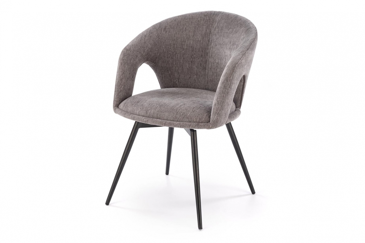 Čalouněná otočná židle Mobo - popelavý šenil Odin 15 / černé nohy židle čalouněné K550 obrotowe - šenil popelavá Odin 15 / černá Nohy