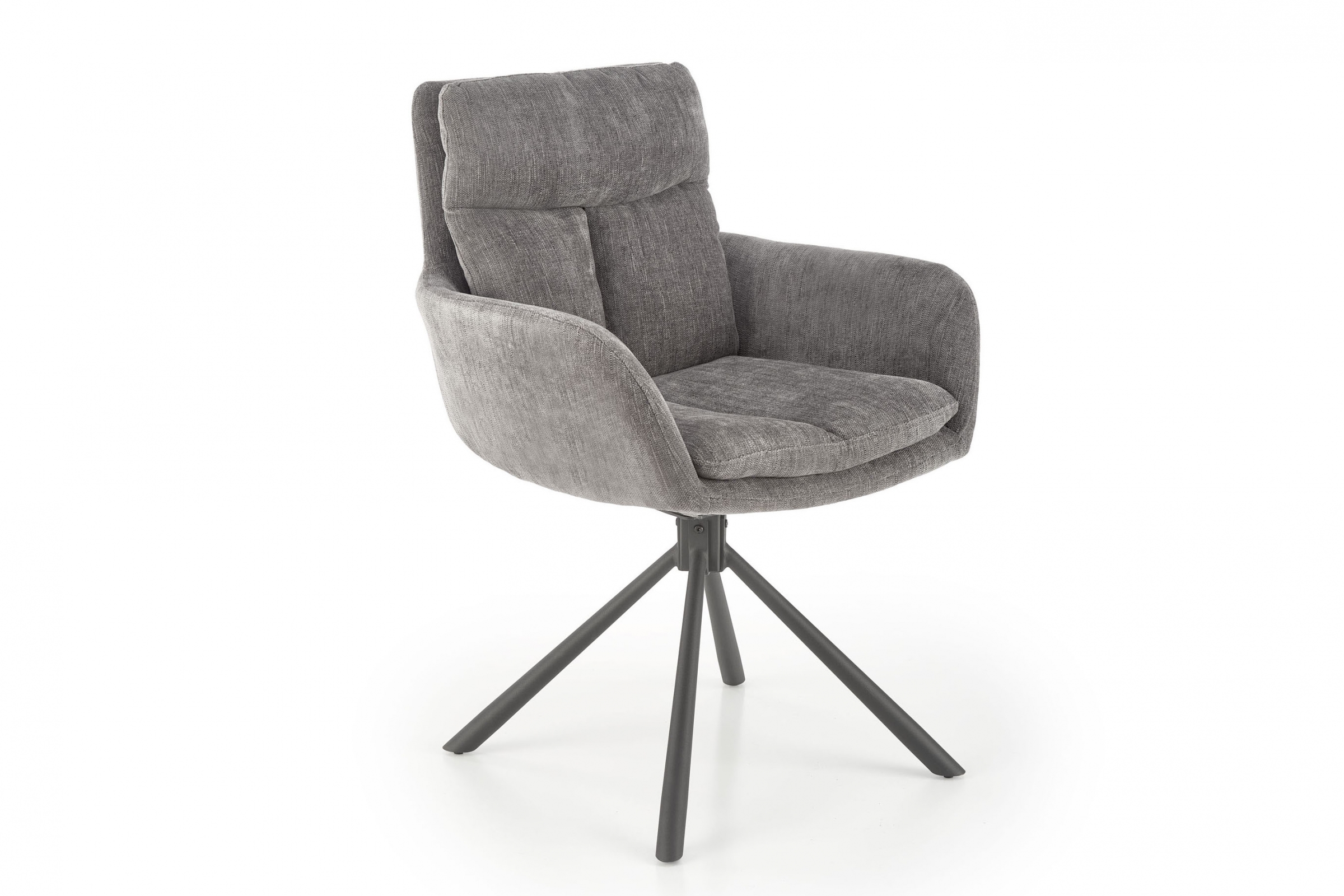 Otočná čalouněná židle Klopi - šedý šanel Odin 15 / černé nohy židle čalouněné Klopi obrotowe - popelavá šenil Odin 15 / černá Nohy