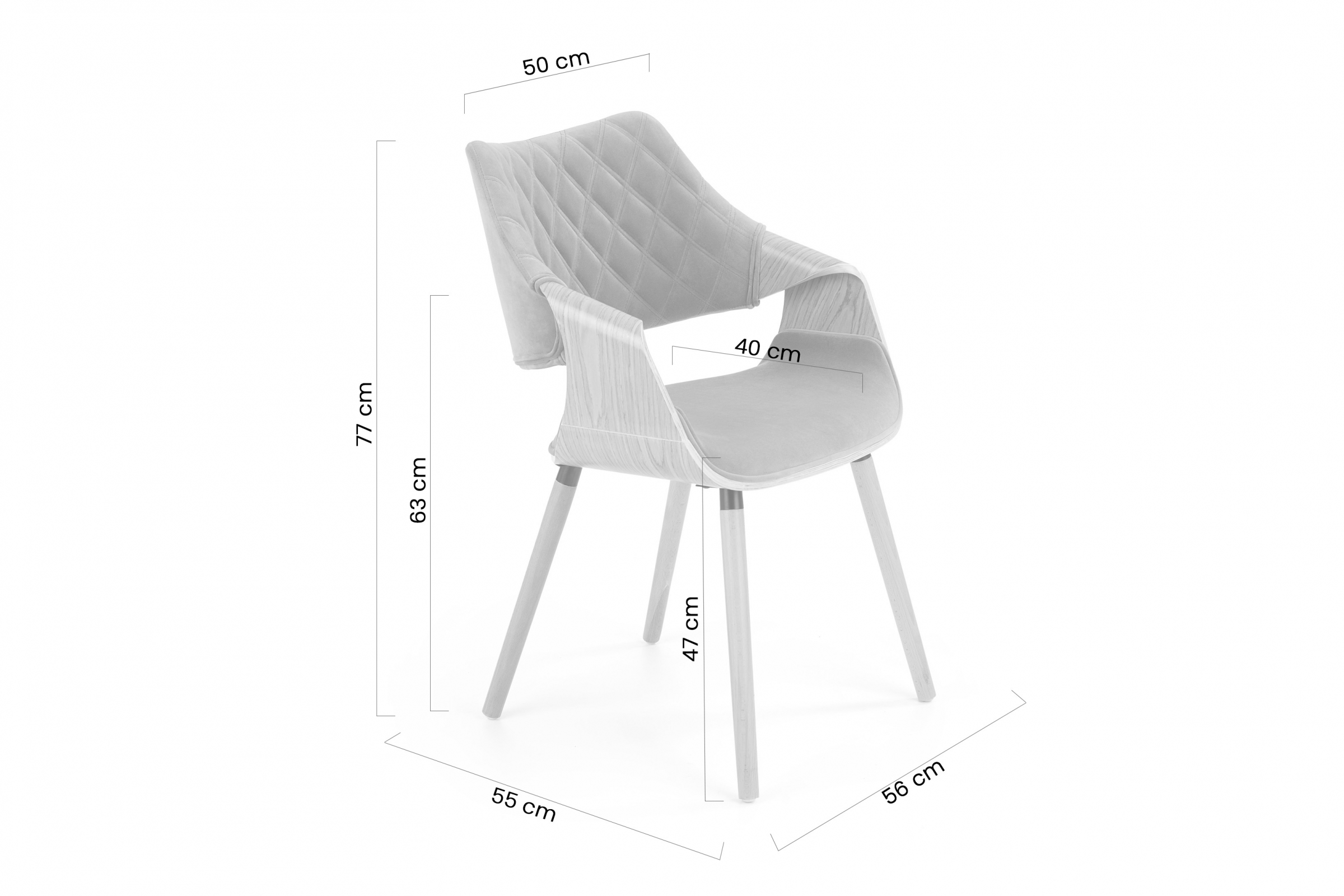 Čalouněná židle Merin - ořech / černá židle čalouněné Merin - ořechový / černá