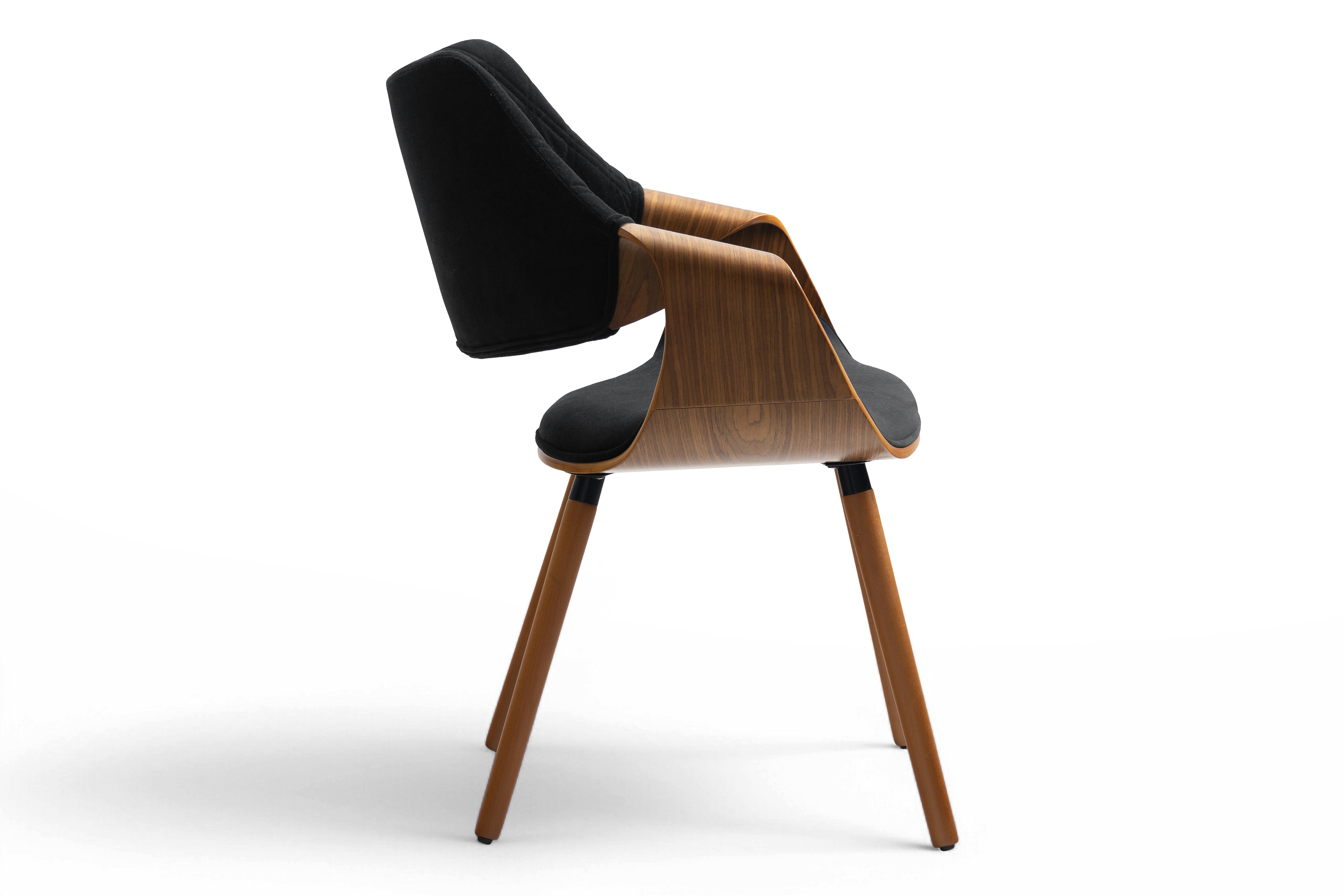 Čalouněná židle Merin - ořech / černá židle čalouněné Merin - ořechový / černá