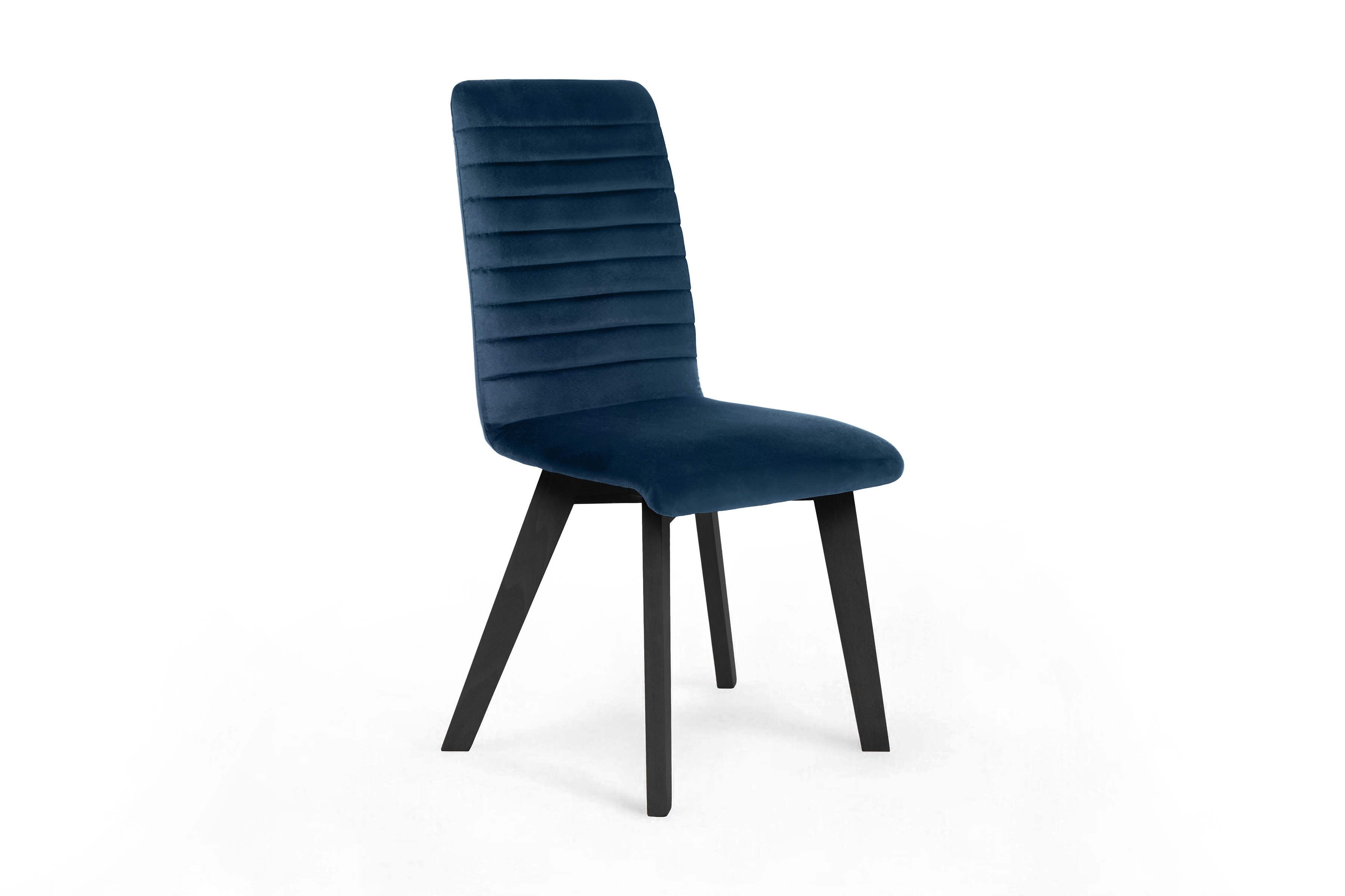 Čalúnená stolička Modern 2 - námornícka modrá Salvador 05 / čierne nohy Stolička čalúnená Modern 2 na drewnianych nogach - granatowe Salvador 05 / čierny nožičky