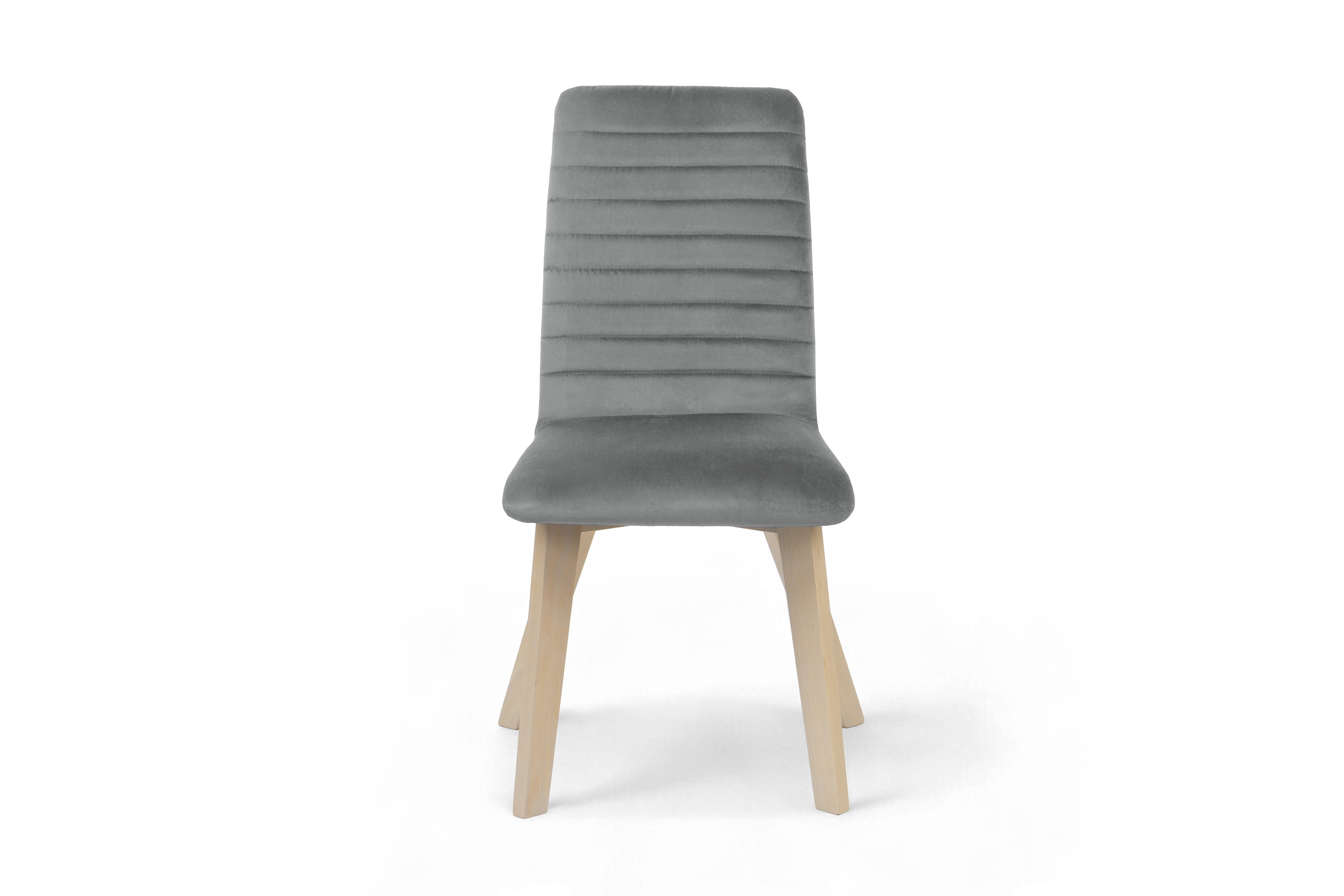 Čalúnená stolička Modern 2 - sivá Salvador 17 / bukové nohy  Stolička čalúnená Modern 2 na drewnianych nogach - šedý Salvador 17 / nožičky buk