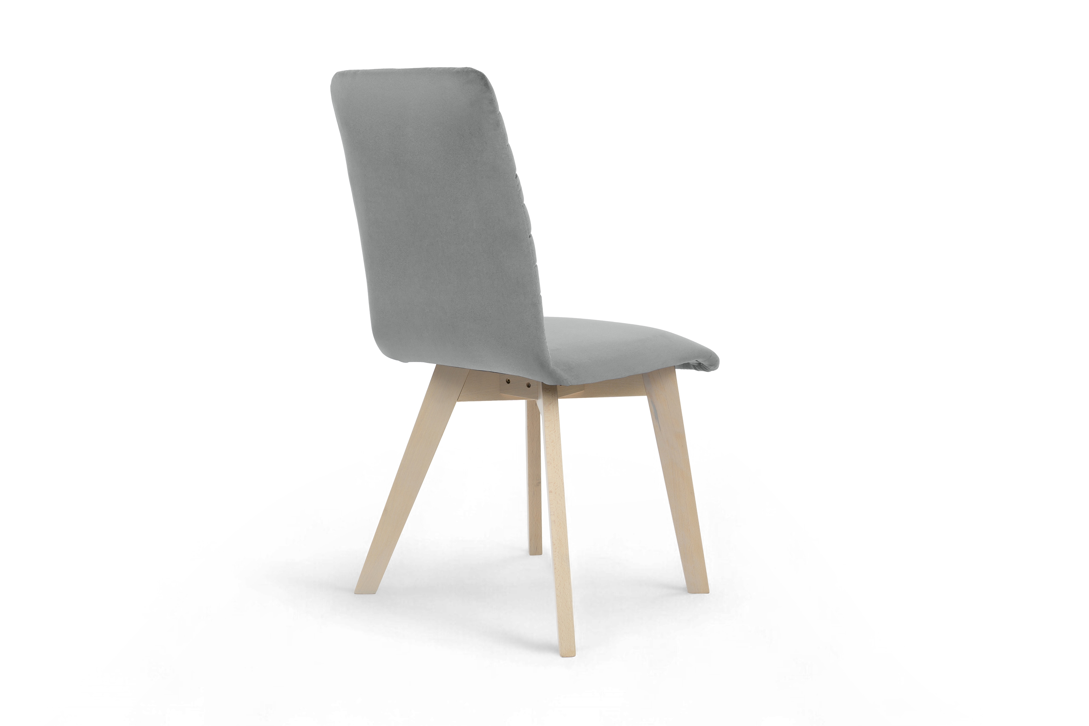 Čalúnená stolička Modern 2 - sivá Salvador 17 / bukové nohy  Stolička čalúnená Modern 2 na drewnianych nogach - šedý Salvador 17 / nožičky buk