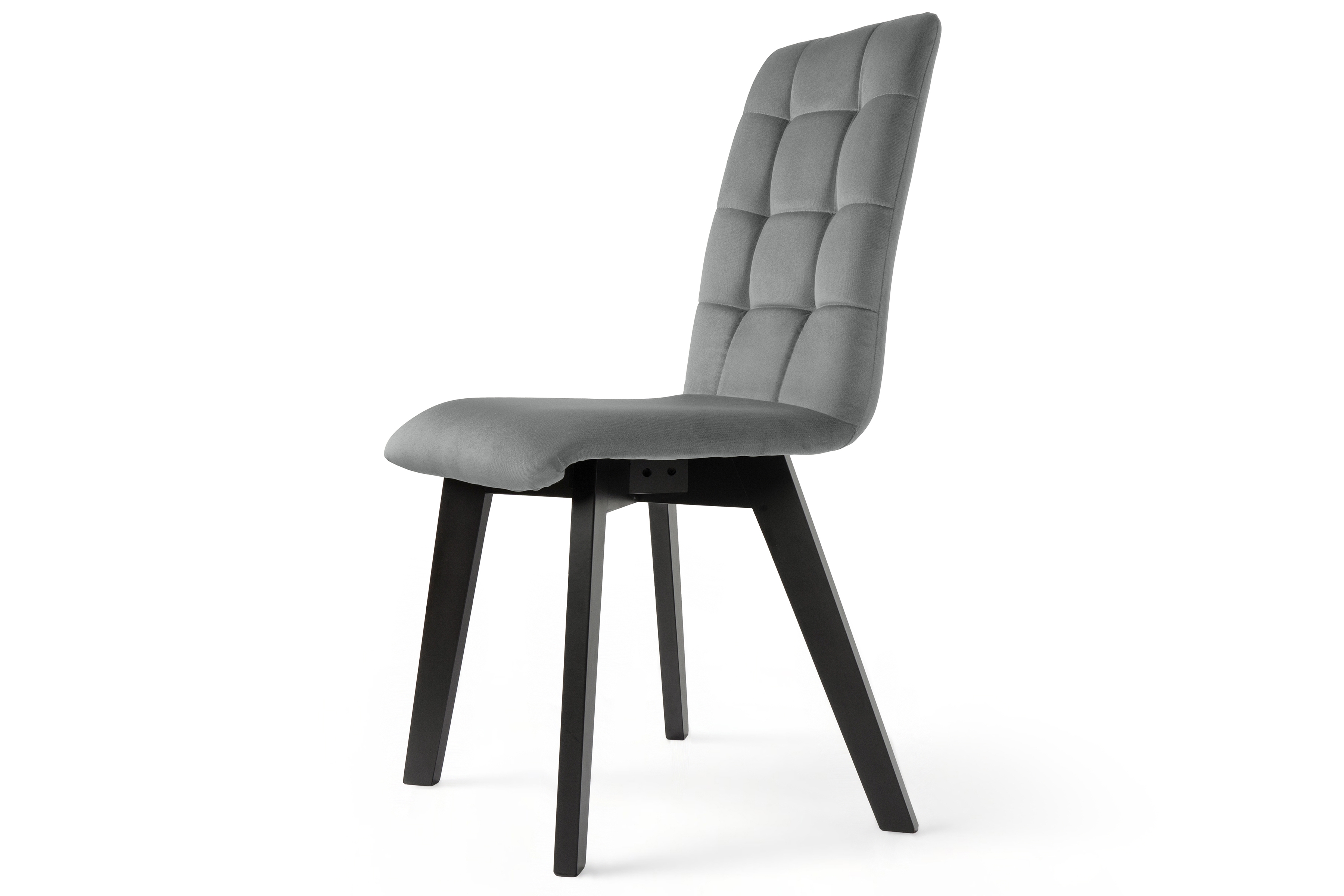 Jedálenská stolička Modern 4 - šedý Salvador 17 / čierne nohy Stolička čalúnená Modern 4 na drewnianych nogach - šedý Salvador 17 / čierny nožičky