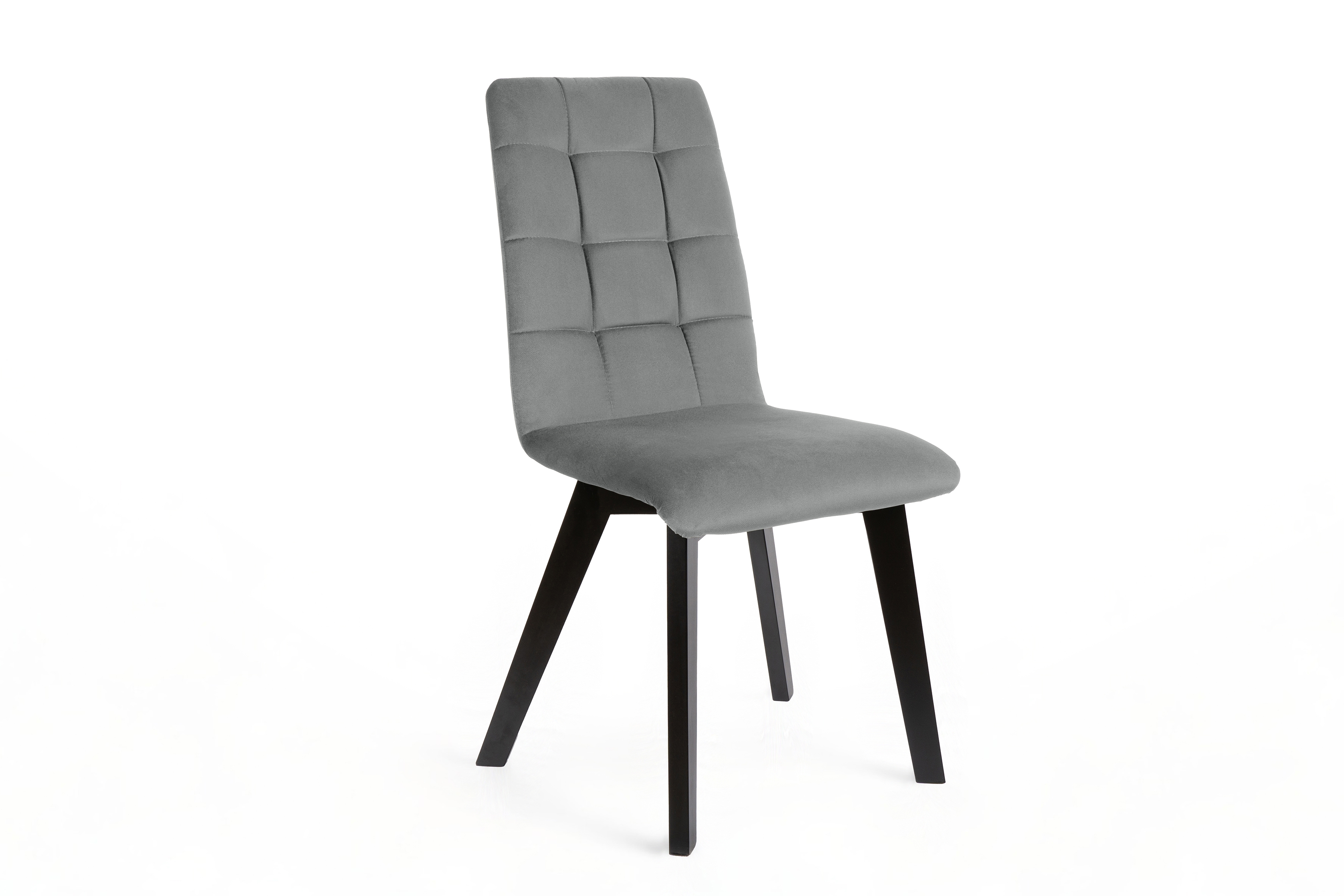 Jedálenská stolička Modern 4 - šedý Salvador 17 / čierne nohy Stolička čalúnená Modern 4 na drewnianych nogach - šedý Salvador 17 / čierny nožičky