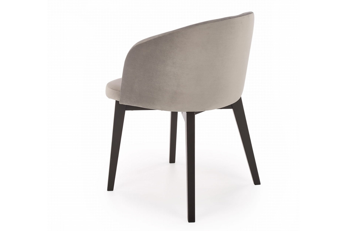 židle čalouněné Nerevio z drewnianymi nogami - šedá / černé nožičky - Omezená nabídka židle čalouněné Nerevio z drewnianymi nogami - šedá / černé nožičky