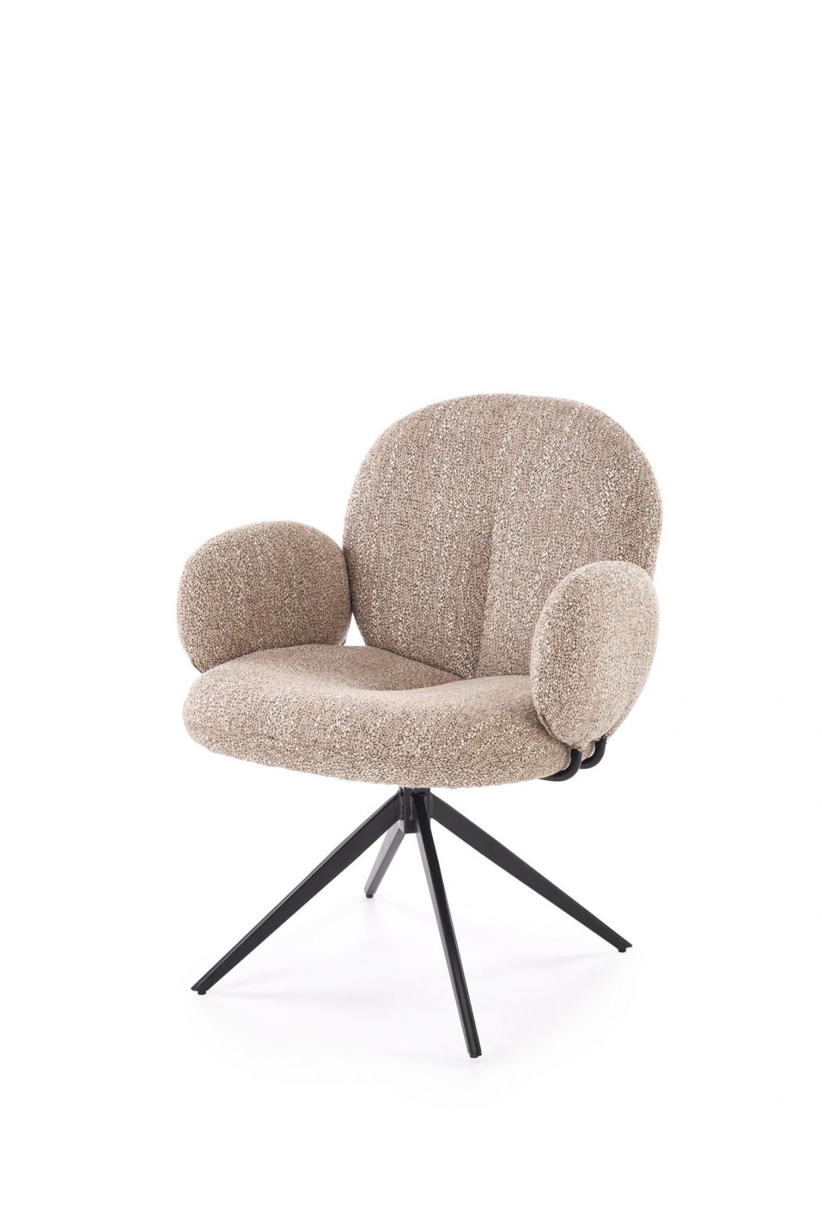 Otočná čalouněná židle Olton - tmavě béžová židle čalouněné Olton obrotowe - tmavý béžová