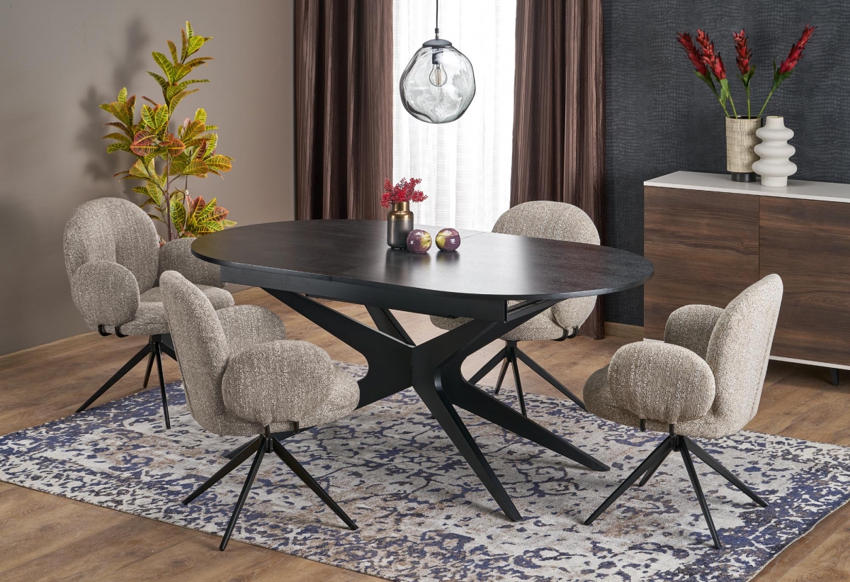 Otočná čalouněná židle Olton - tmavě béžová židle čalouněné Olton obrotowe - tmavý béžová