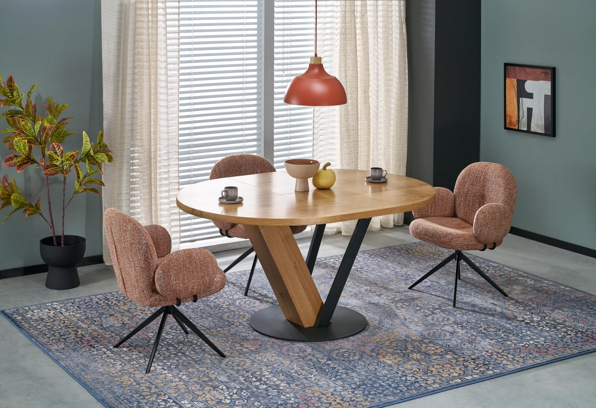 Otočná čalouněná židle Olton - skořicová židle čalouněné Olton obrotowe - skořicová