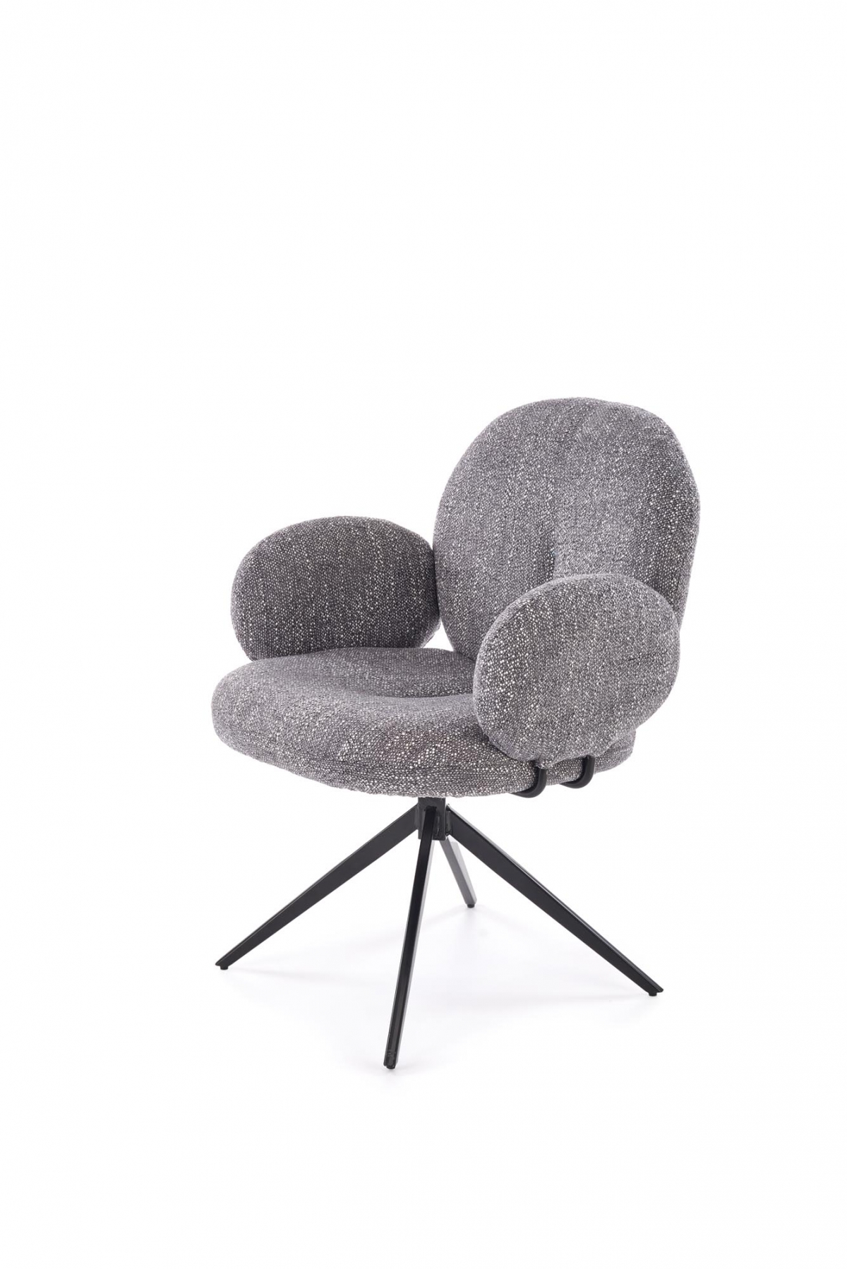 Otočná čalouněná židle Olton - šedá židle čalouněné Olton obrotowe - popelavá