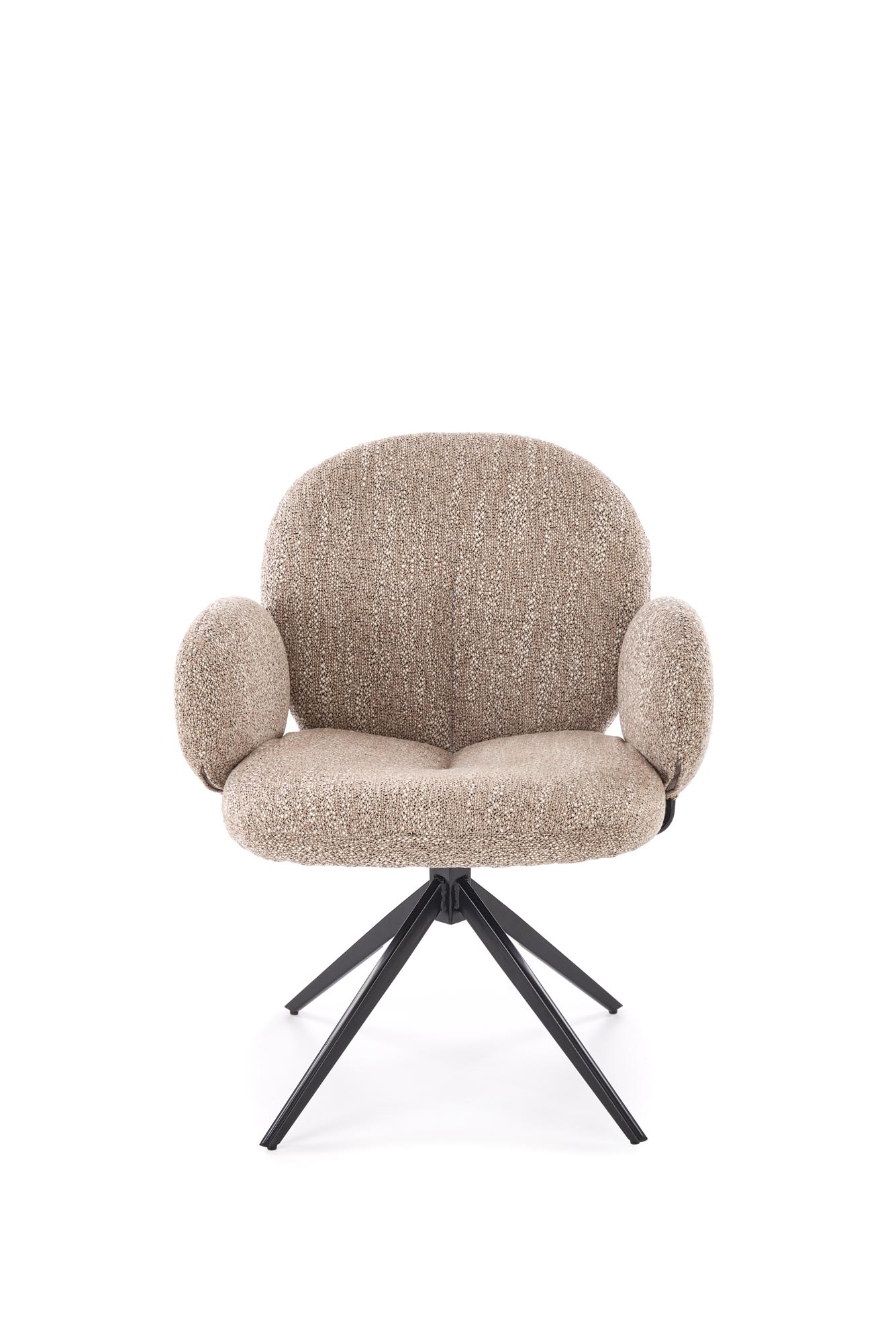 Otočná čalouněná židle Olton - tmavě béžová židle čalouněné olton obrotowe - tmavý béžová