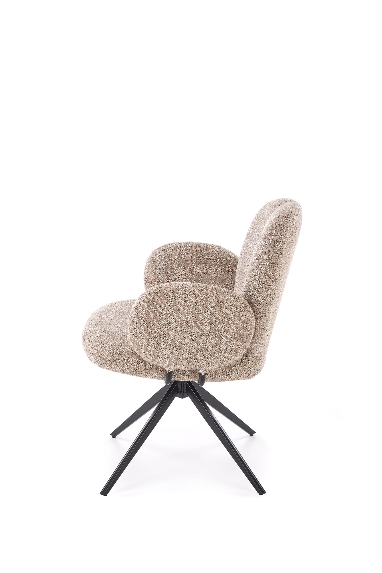 Otočná čalouněná židle Olton - tmavě béžová židle čalouněné olton obrotowe - tmavý béžová