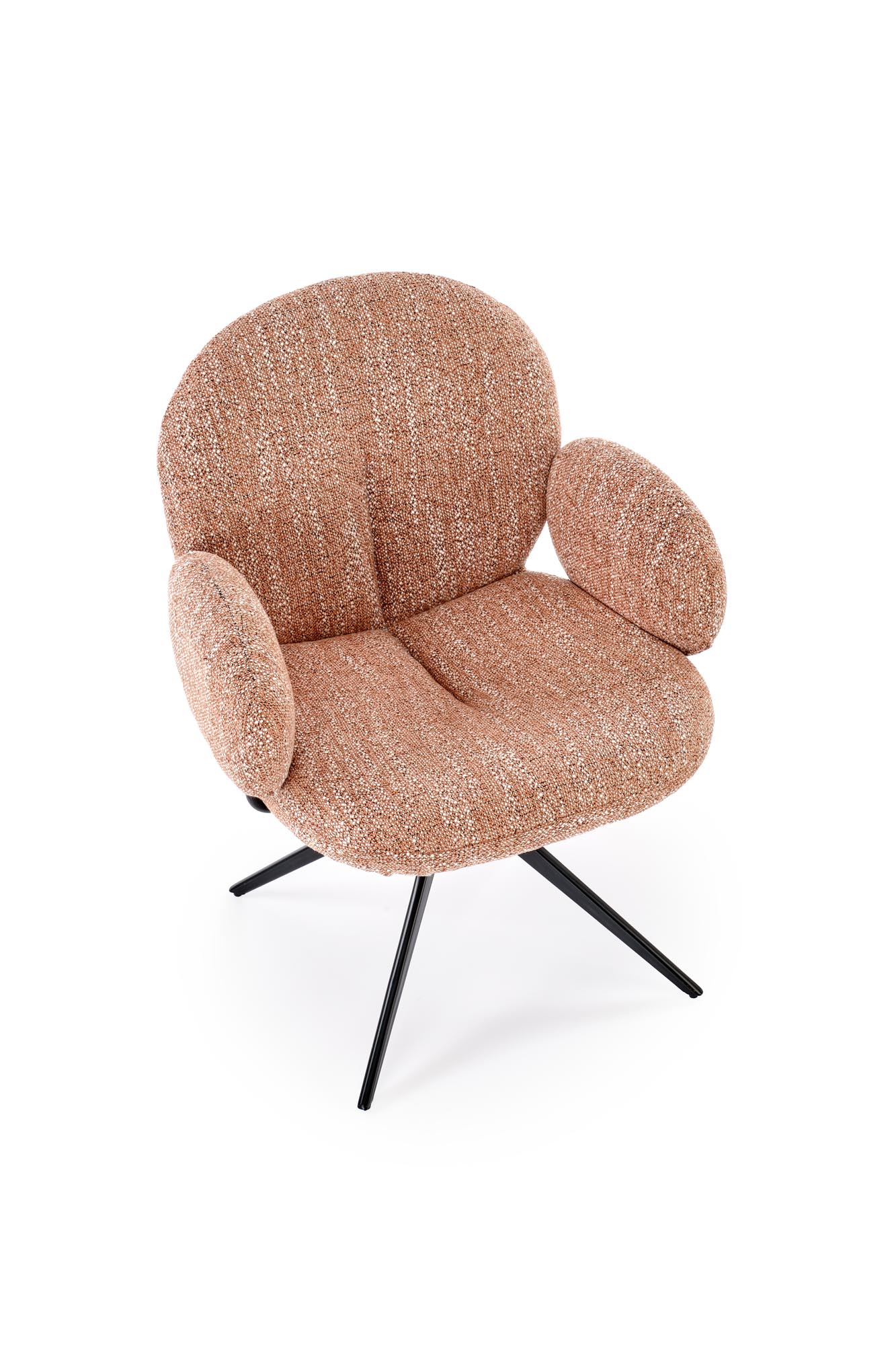 Otočná čalouněná židle Olton - skořicová židle čalouněné olton obrotowe - skořicová