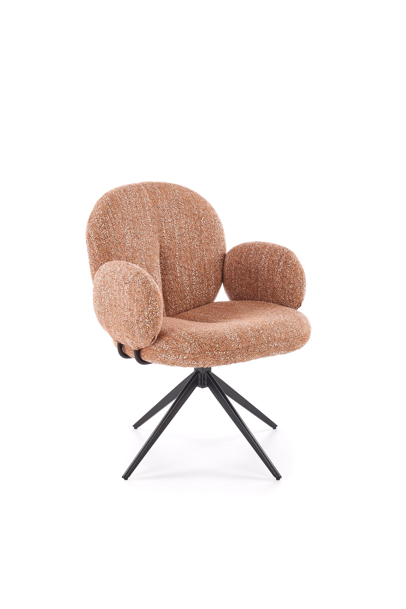 Otočná čalouněná židle Olton - skořicová židle čalouněné olton obrotowe - skořicová