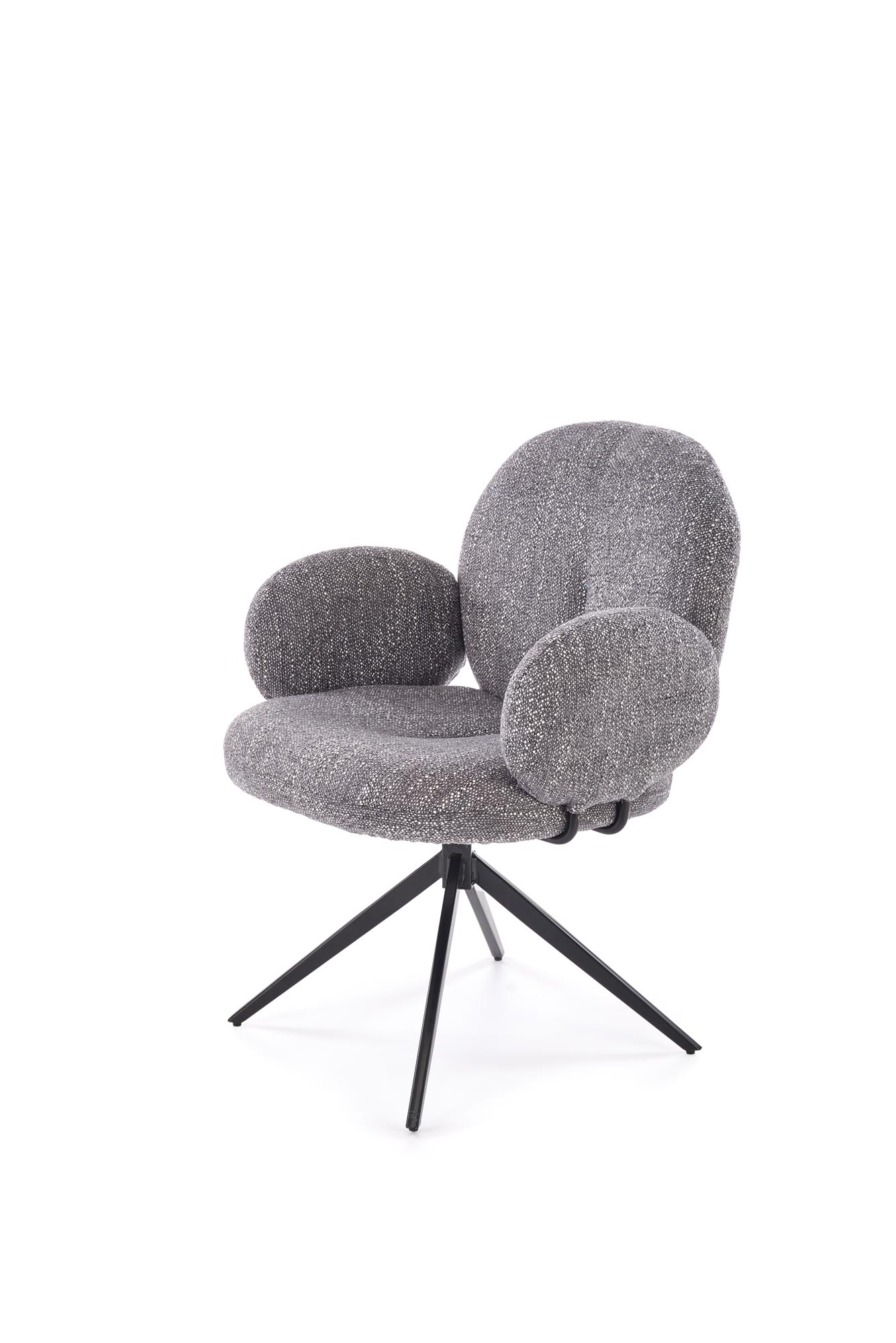 Otočná čalouněná židle Olton - šedá židle čalouněné olton obrotowe - popelavá