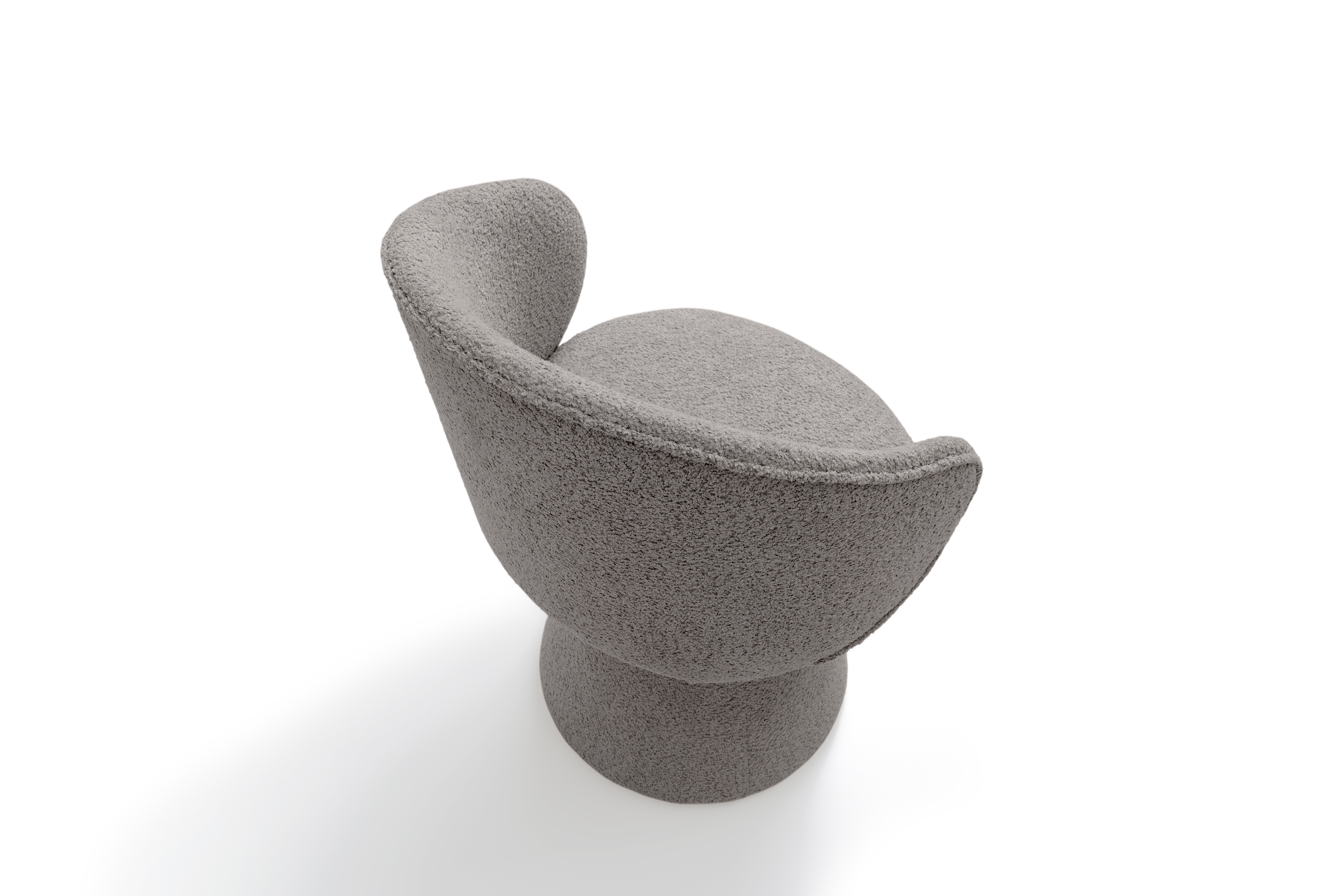 Čalouněná židle Orevi skořepinová - světle šedá bouclé Catch Me 24 židle čalouněné Orevi kubelkowe - jasna šedá boucla Catch Me 24