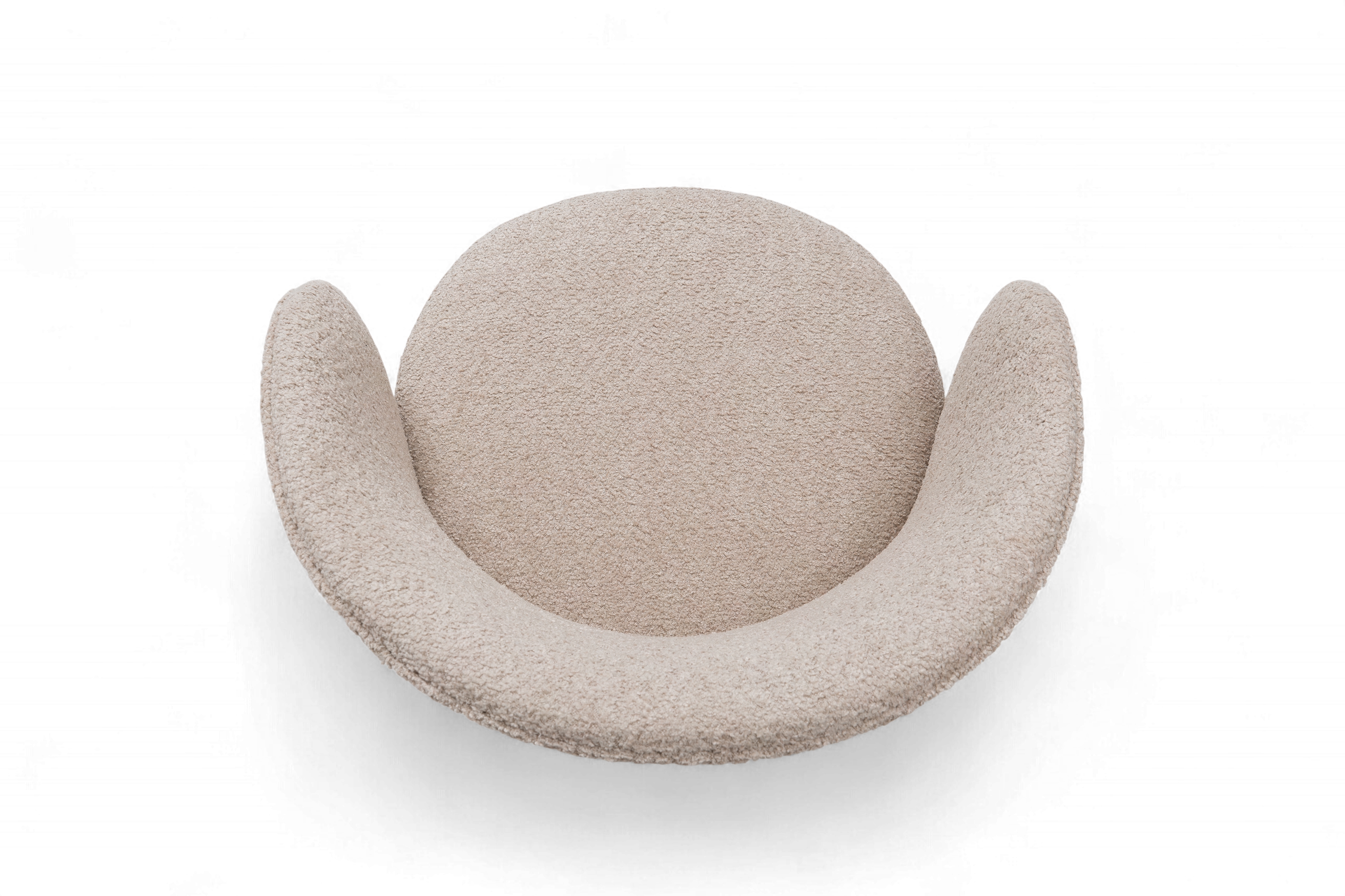 Čalouněná otočná skořepinová židle Orevi Spin - béžová bouclé Catch Me 02 židle čalouněné Orevi Spin kubelkowe obrotowe - béžová boucla Catch Me 02