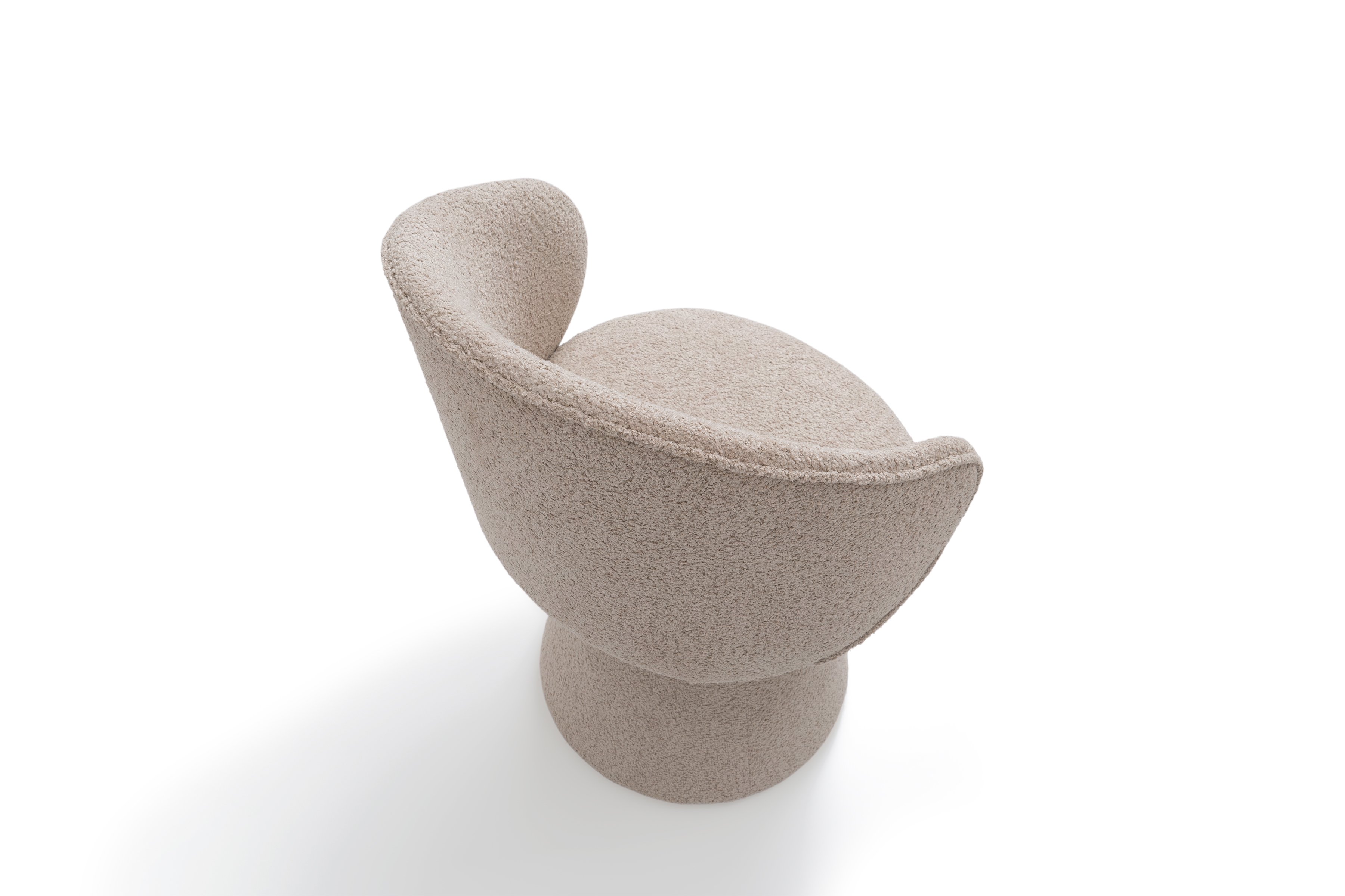 Čalouněná otočná skořepinová židle Orevi Spin - béžová bouclé Catch Me 02 židle čalouněné Orevi Spin kubelkowe obrotowe - béžová boucla Catch Me 02