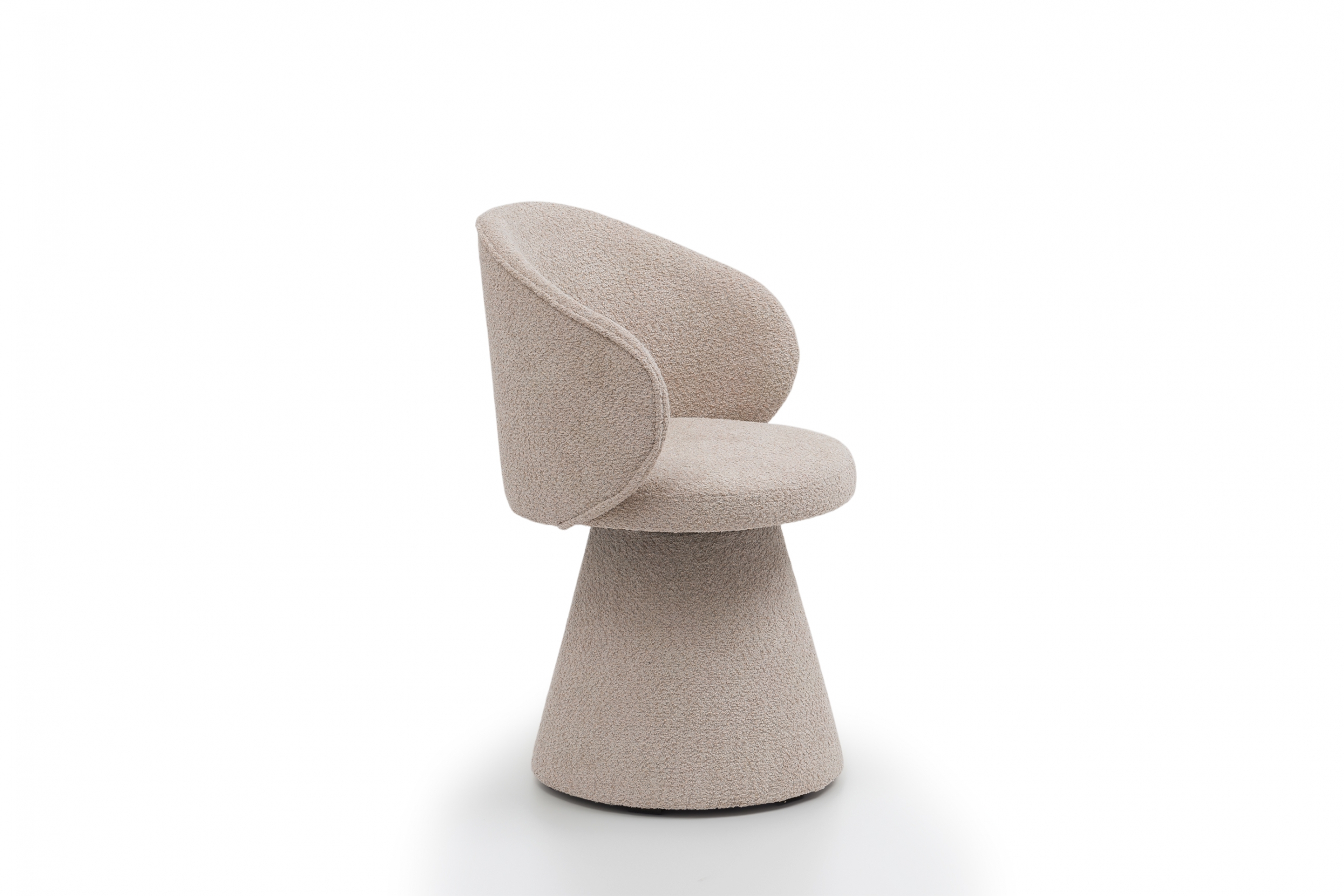 Čalouněná otočná skořepinová židle Orevi Spin - béžová bouclé Catch Me 02 židle čalouněné Orevi Spin kubelkowe obrotowe - béžová boucla Catch Me 02